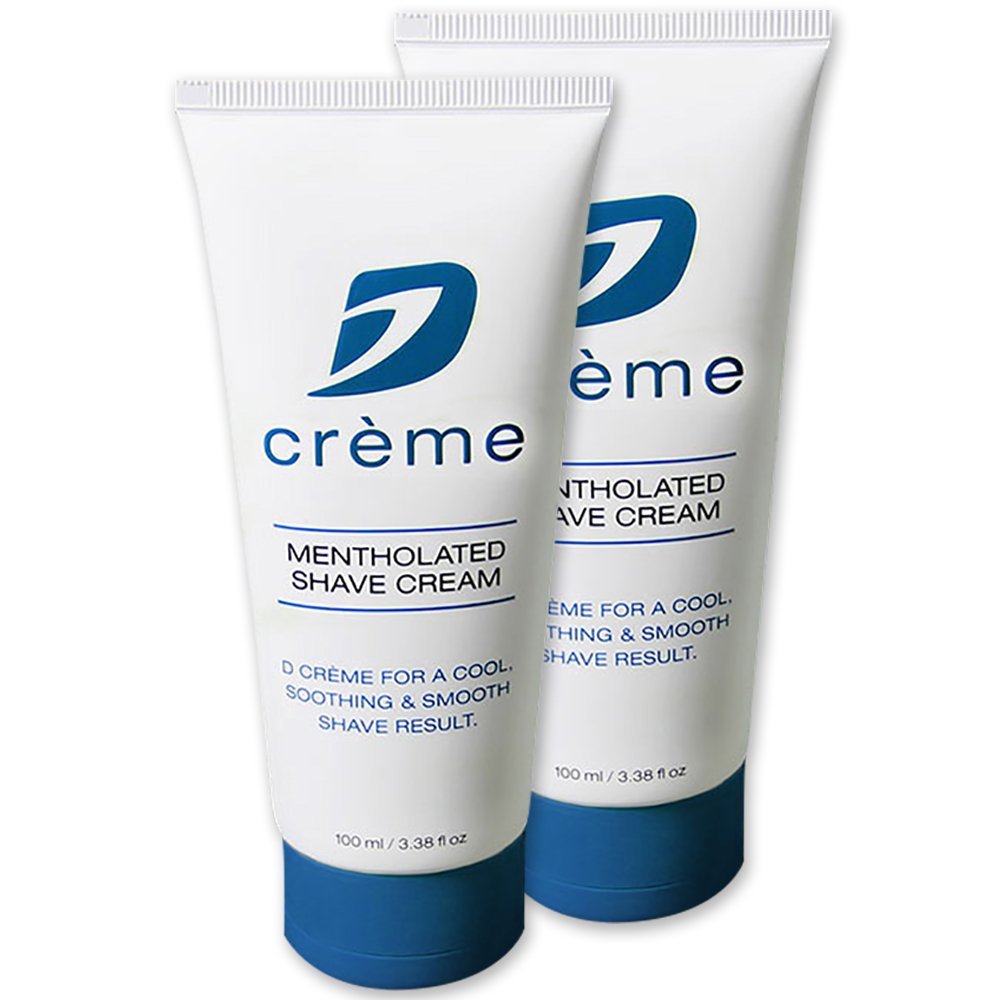 DORCO D Crème Mentholated Shaving Cream – Smooth, Soothing Shave (Two-Pack)