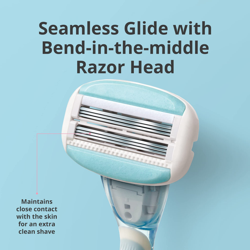 Dorco Eve6 Razor Set – 6-Blade Shave with Aloe Moisture Bar and Interchangeable Cartridges