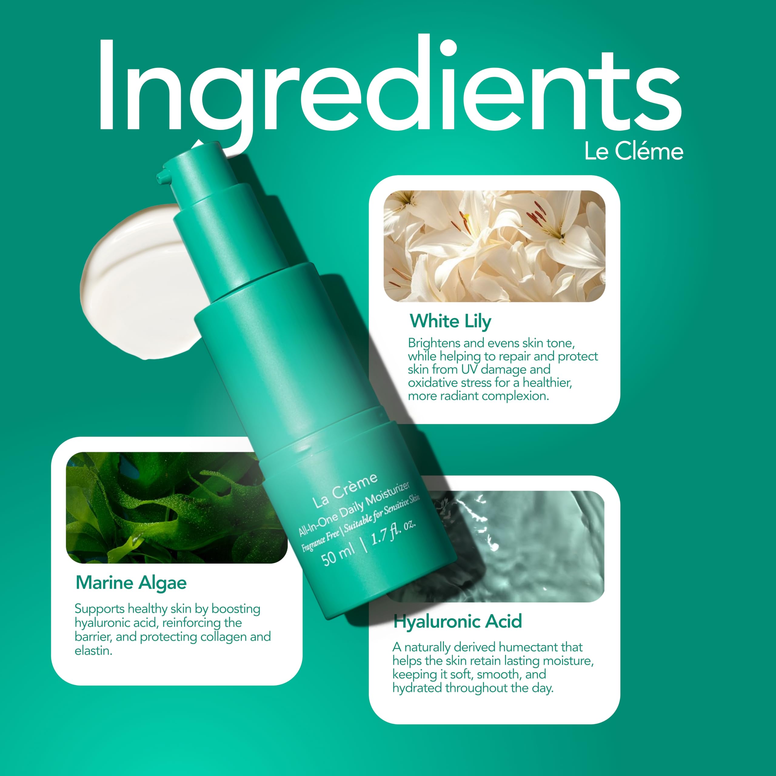 Doré La Crème All-In-One Daily Moisturizer – Hydrating Face Cream for Sensitive Skin