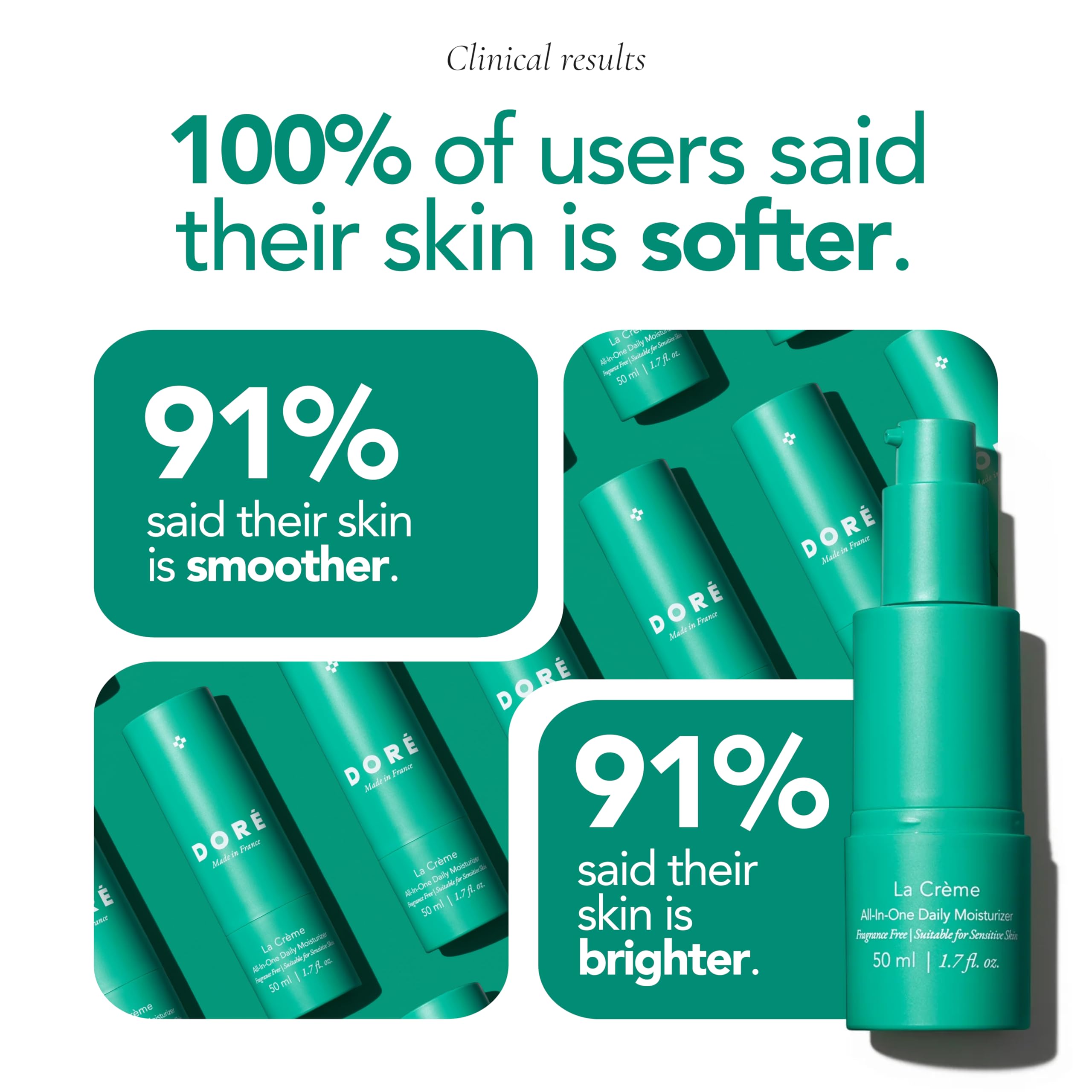 Doré La Crème All-In-One Daily Moisturizer – Hydrating Face Cream for Sensitive Skin