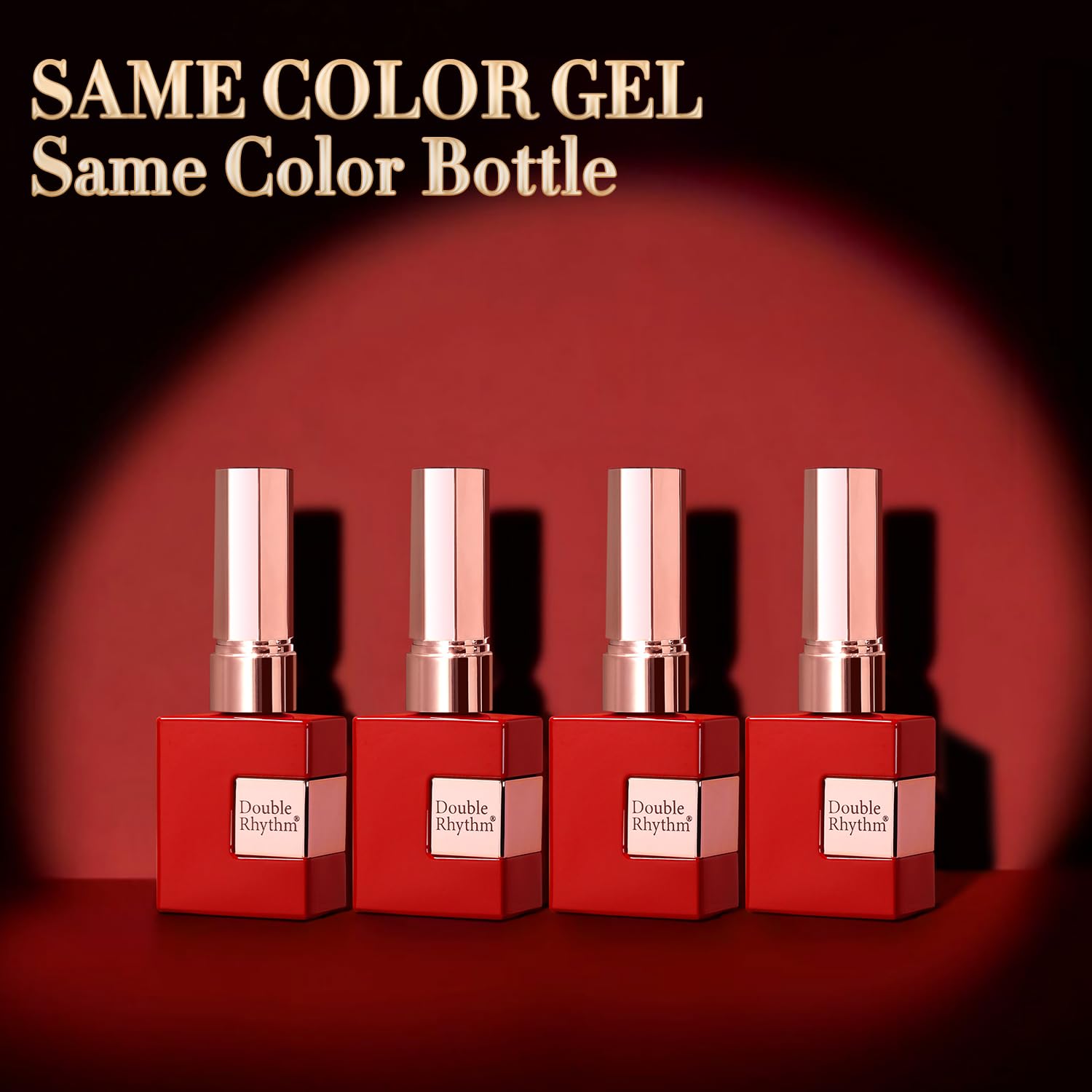 Double Rhythm 6 Pcs 15ml Gel Polish Set – Glitter Burgundy & Dark Cherry Red
