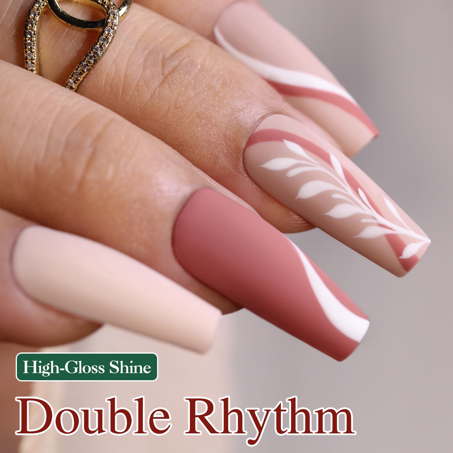 Double Rhythm Gel Nail Polish Set of 6 Colors – Nude & Milky Pastels Starter Kit for Home DIY