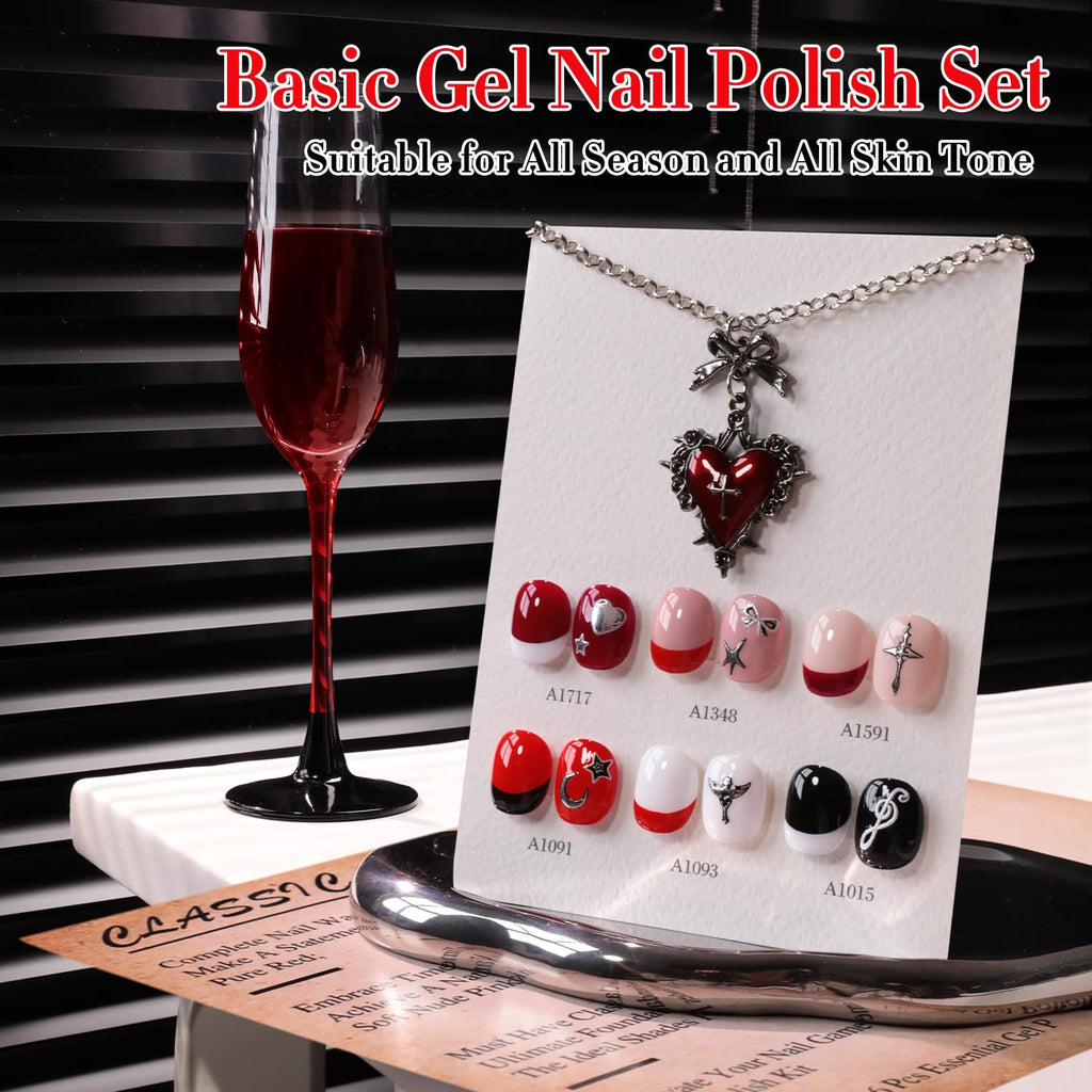 Double Rhythm 6 Pcs 15ml Gel Polish Set – Same Color, Soak Off, DIY Nail Kit