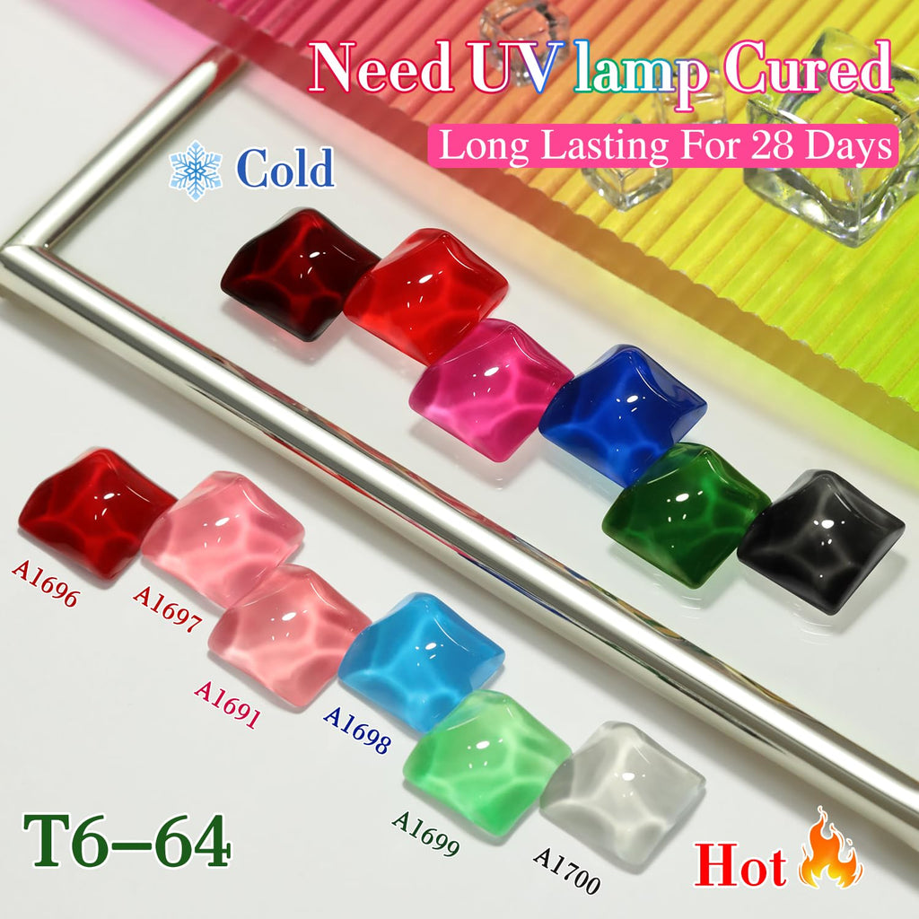 Double Rhythm 6 Pcs 15ml Gel Polish Set – Color-Changing Soak-Off Nail Kit for Home Manicures (Burgundy, Blue, Green, Pink, Purple)