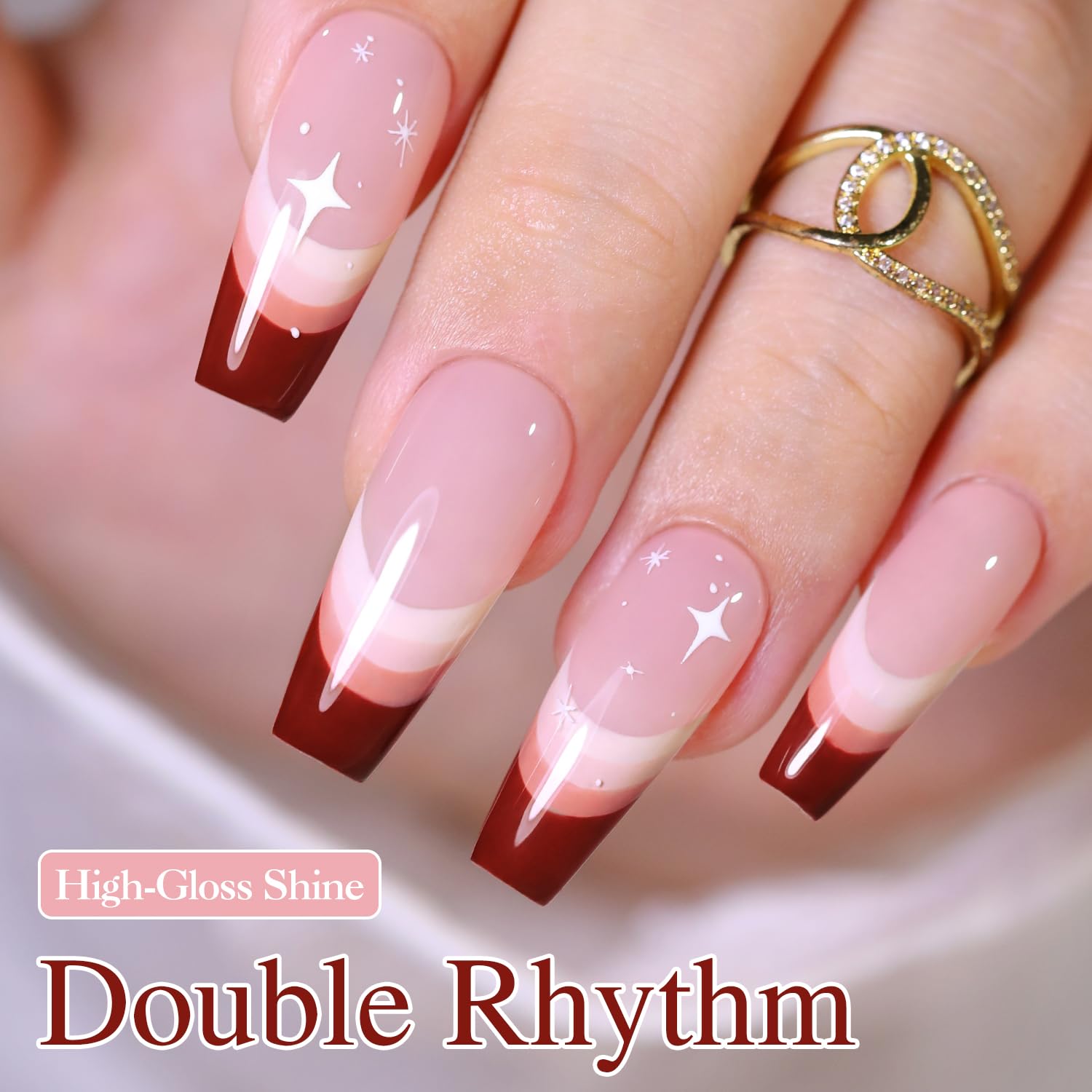 Double Rhythm Gel Nail Polish Set of 6 Colors – Nude & Milky Pastels Starter Kit for Home DIY