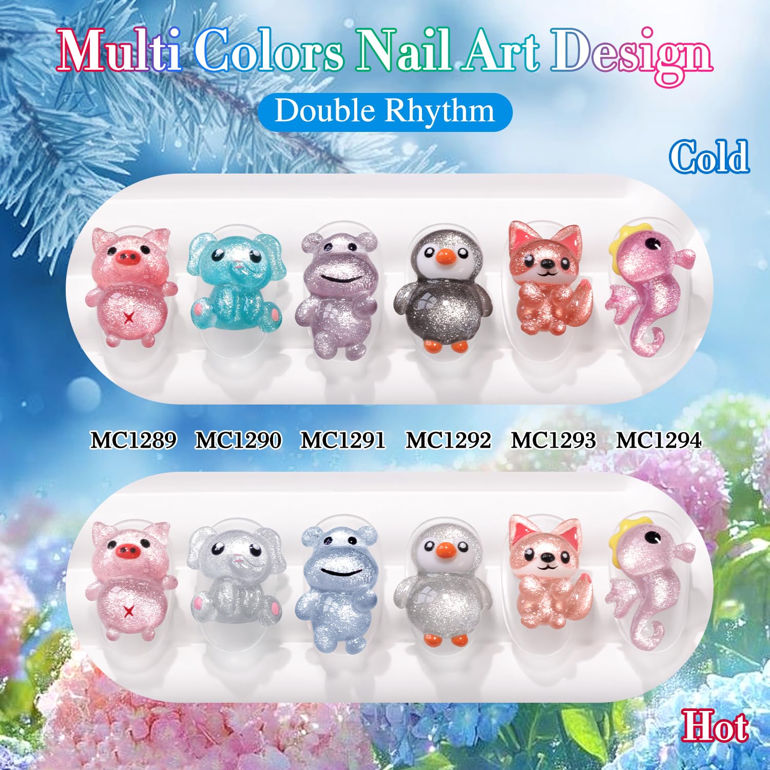 Double Rhythm Cat Eye Gel Nail Polish Set – 6-Piece Magnetic Shimmer (0.5 oz each) Color Changing T6-49