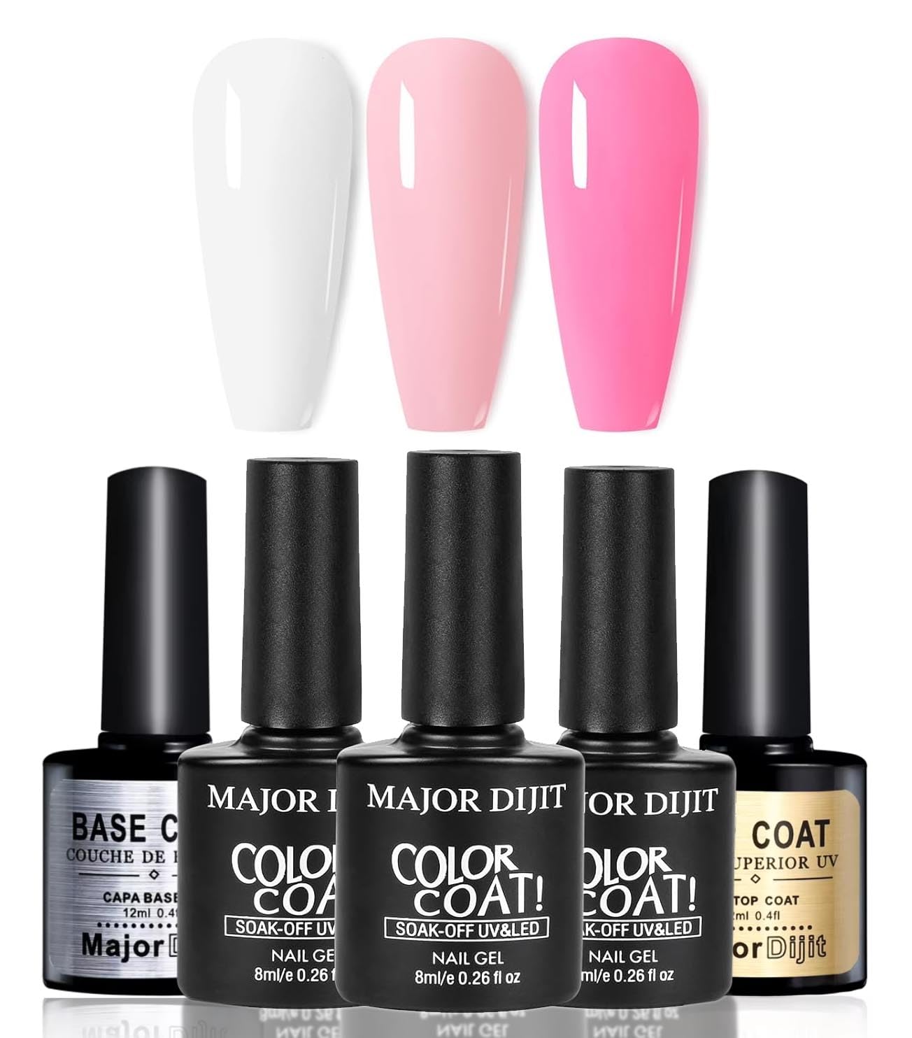 DouborQ Acrylic Nail Kit for Beginners | Drill, Lamp, 6 Powders & 3 Gel Polishes – Home DIY