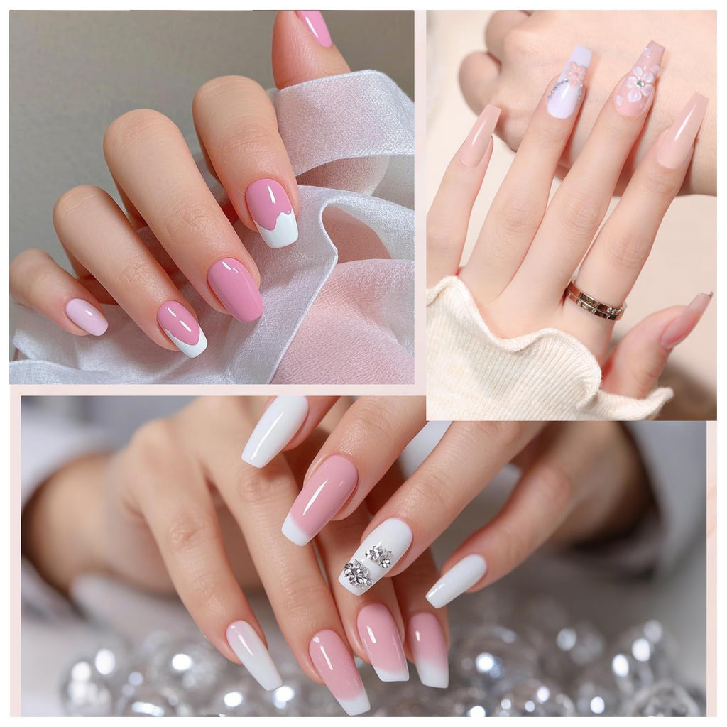 DouborQ Acrylic Nail Kit for Beginners | Drill, Lamp, 6 Powders & 3 Gel Polishes – Home DIY