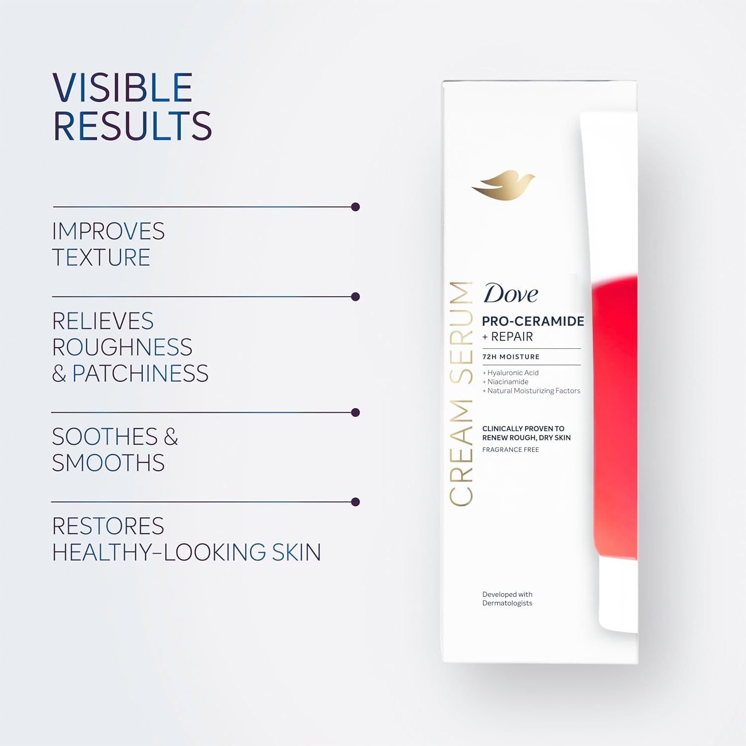 Dove Pro-Ceramide + Repair Body Cream Serum for Extremely Dry Skin – 8 oz