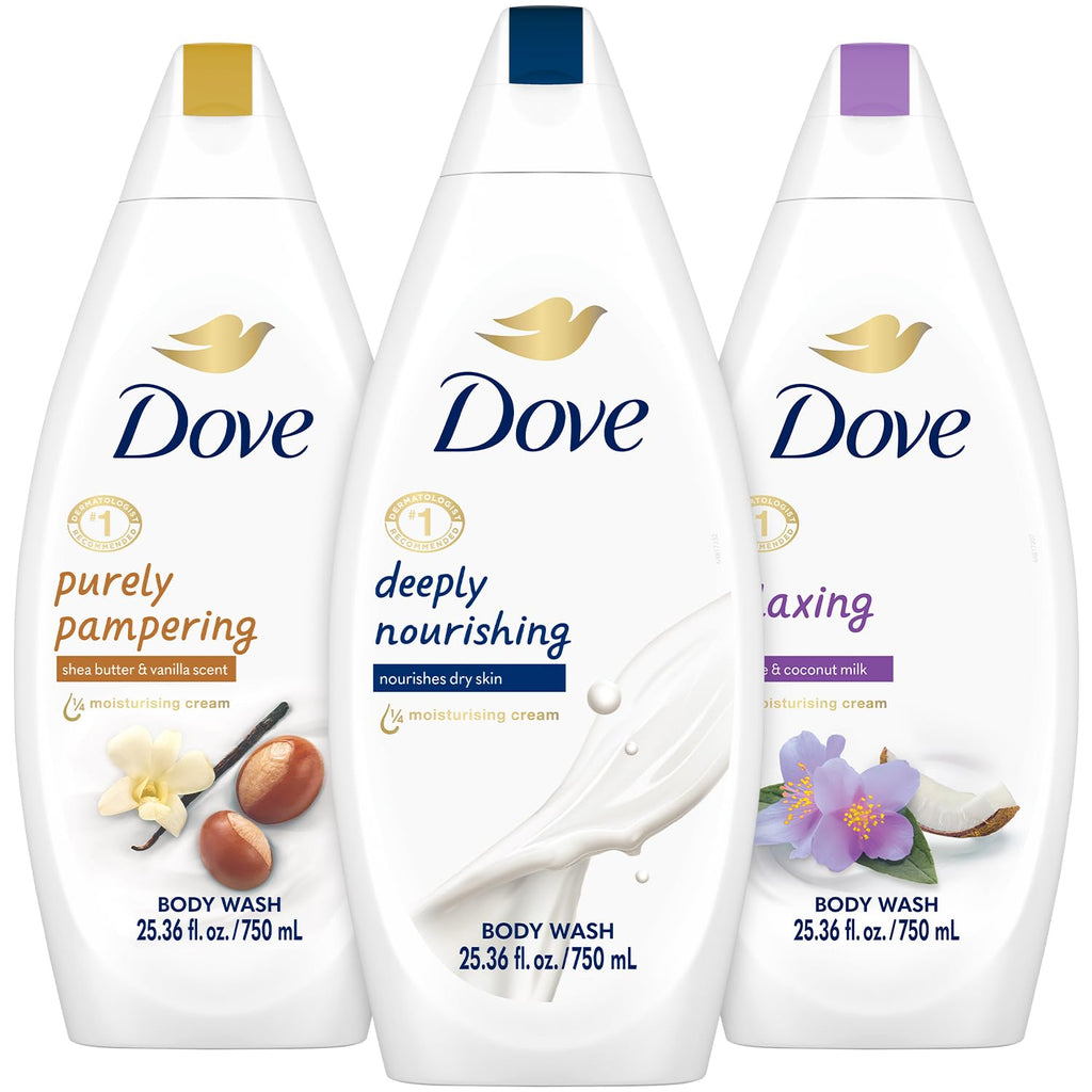 Shop Dove Body Wash Variety 3-Pack – Pampering, Deeply Nourishing, 25.3 oz Each