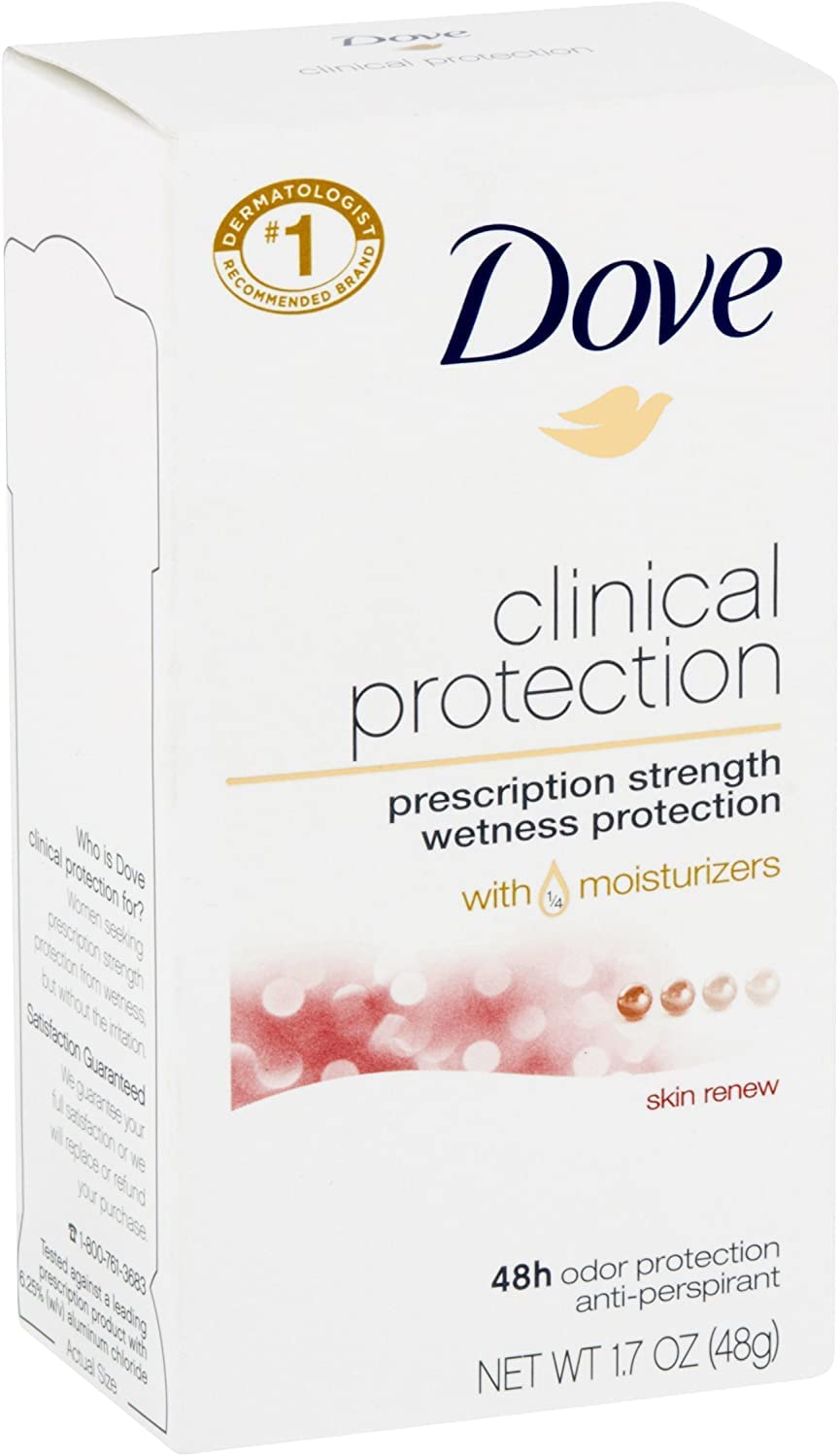 Dove Clinical Protection Skin Renew Antiperspirant & Deodorant – 1.7 oz (Pack of 3)