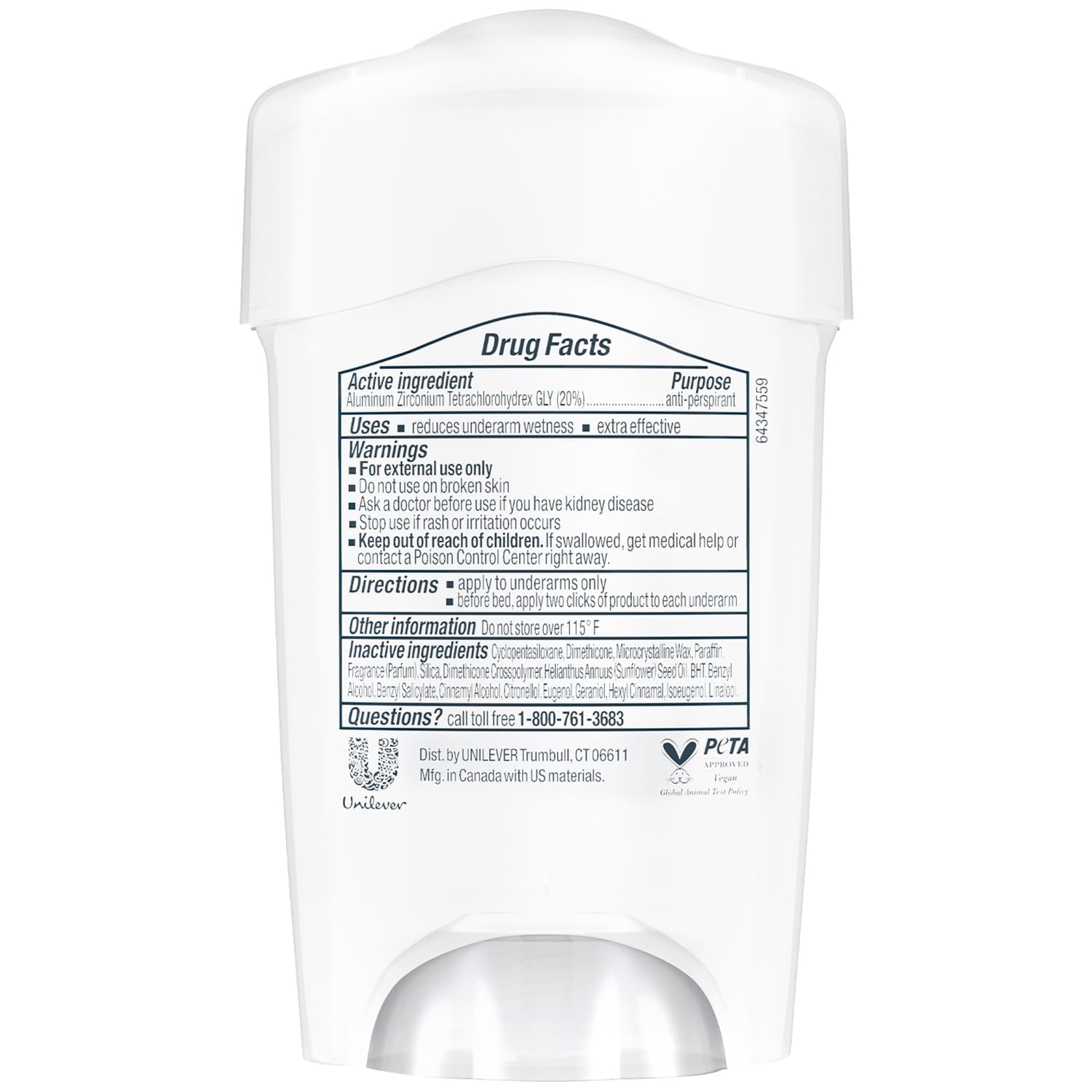 Dove Clinical Protection Antiperspirant for Women – Original Clean 4-Pack
