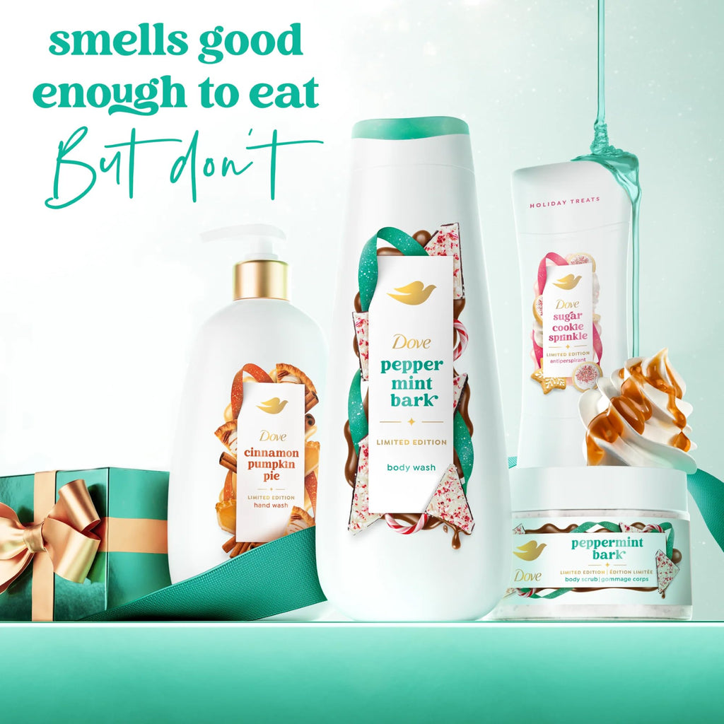 Dove Hand Soap Holiday Treats 3-Pack – Cinnamon Pumpkin Pie, Peppermint Bark & Sugar Cookie Sprinkle