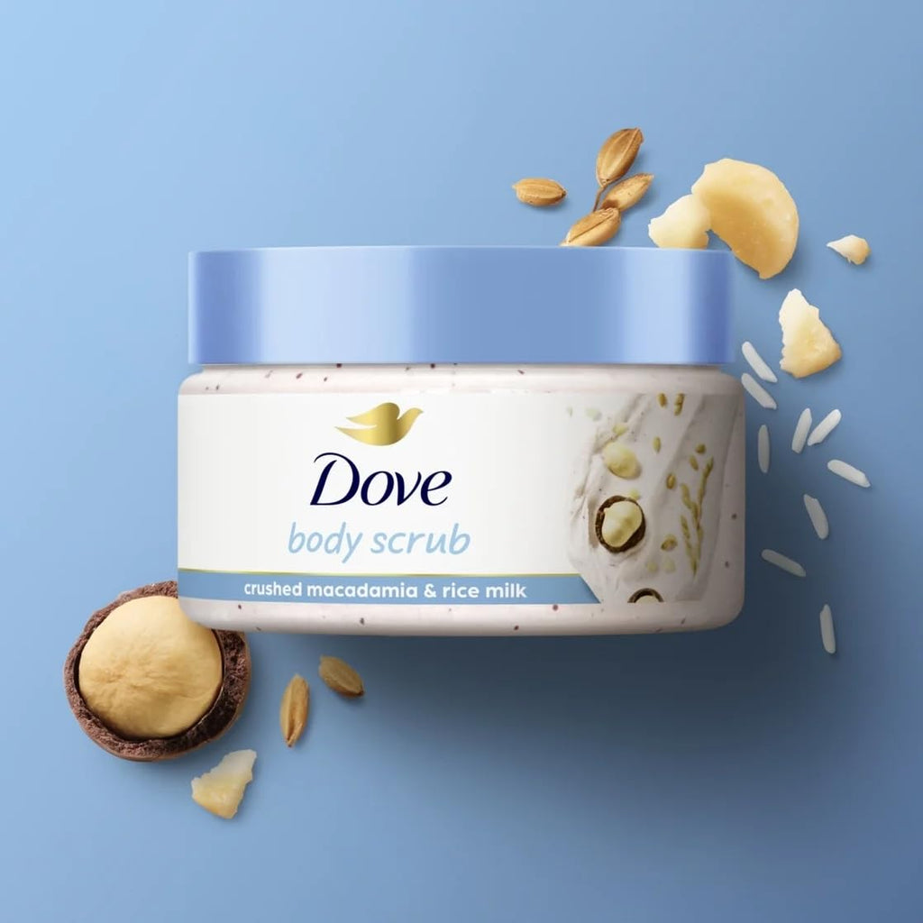 Dove Limited Edition Glow Gift Set: Deep Moisture Body Wash & Macadamia Scrub (2 Count)
