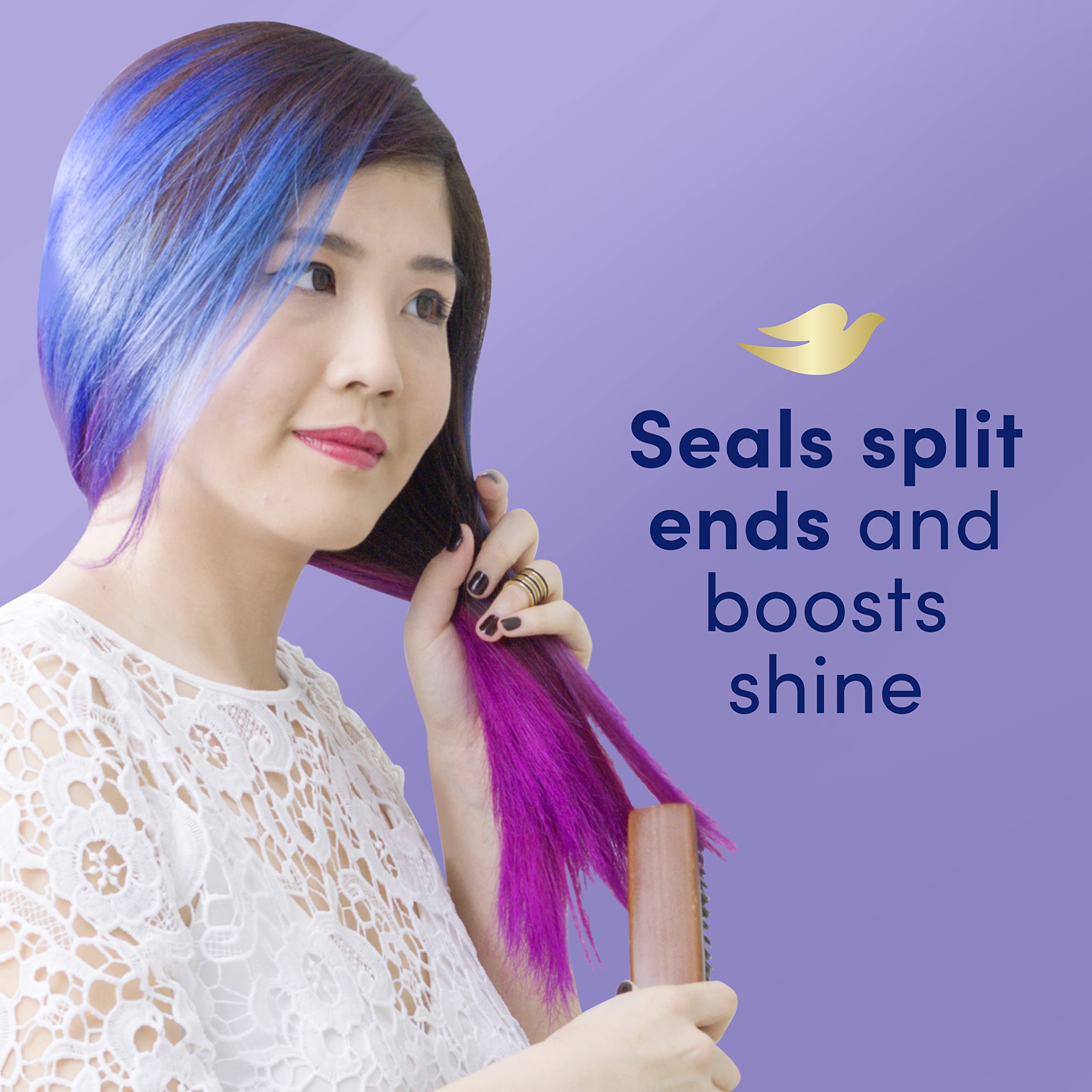 Dove Hair Therapy Brilliant Gloss & Repair with Ceramide – Shine & Repair Leave-In Serum, 2 x 5.5 fl oz