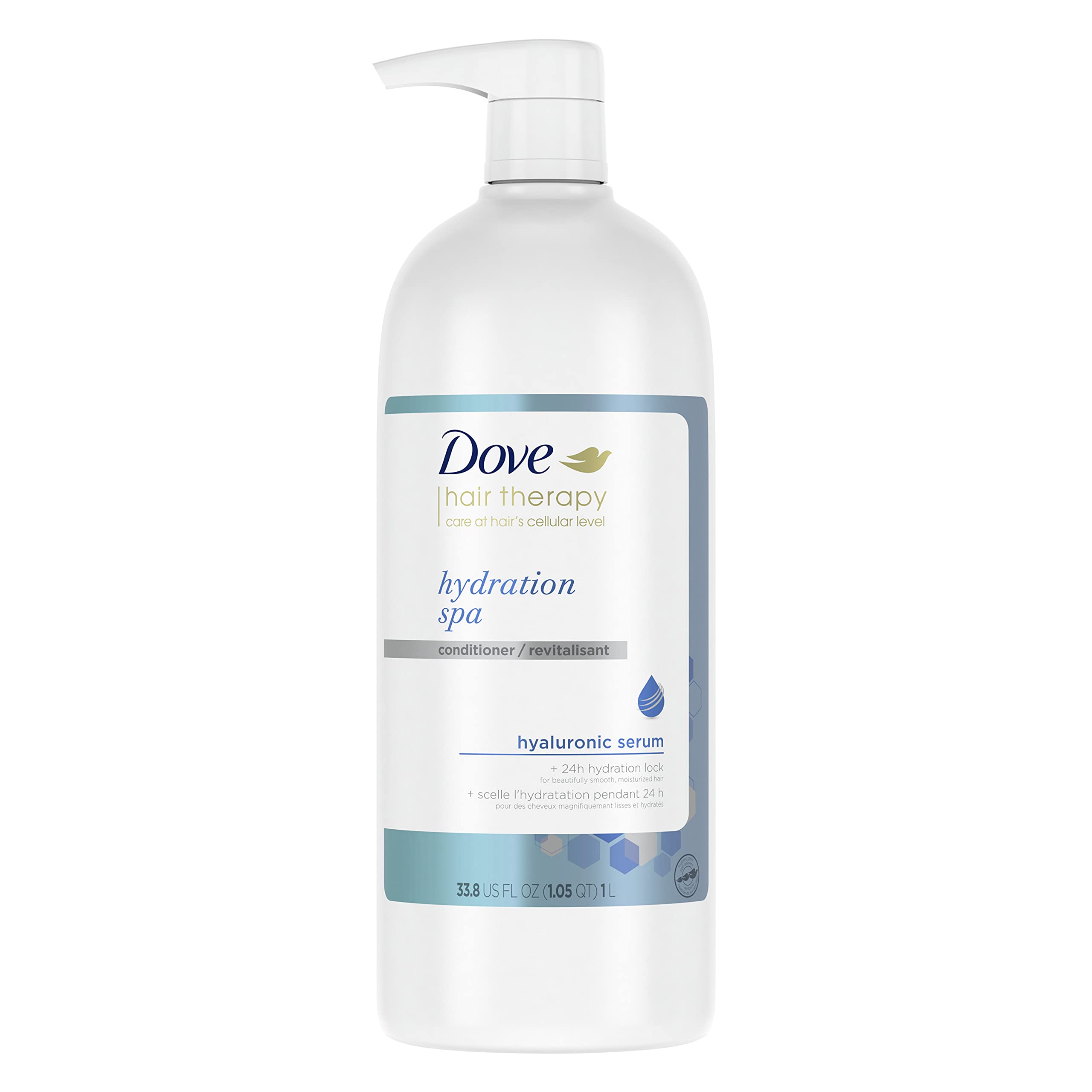 Dove Hydration Spa Conditioner for Dry Hair with Hyaluronic Serum – 33.8 oz
