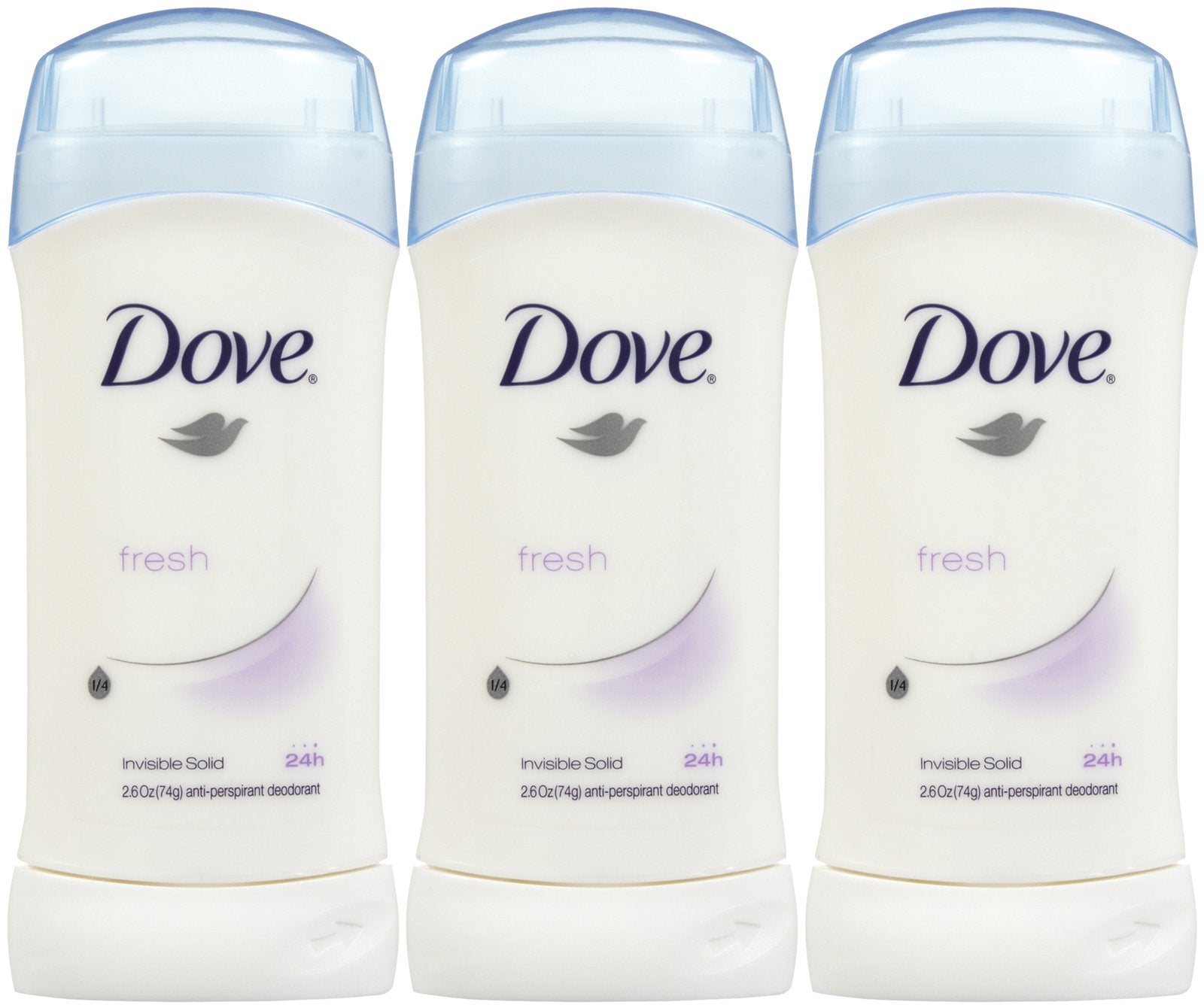 Dove Invisible Solid Fresh Deodorant – 2.6 oz, 3-Pack