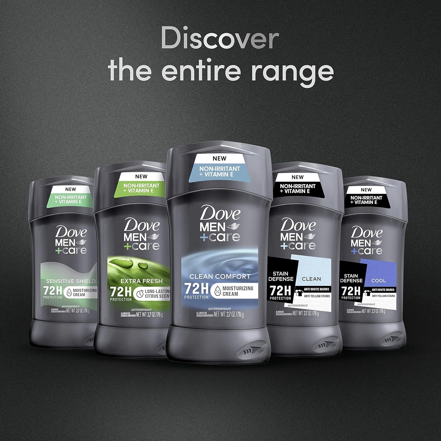 Dove Men+Care Clean Comfort Antiperspirant Deodorant – 48-Hour Sweat & Odor Protection (3 x 2.7 oz)