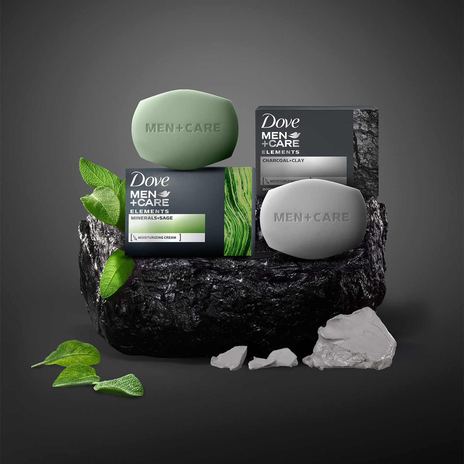 Dove Men+Care Charcoal Exfoliating Bar 12-Pack – 3-in-1 Soap for Skin, Hands & Shaving (3.75 oz ea)