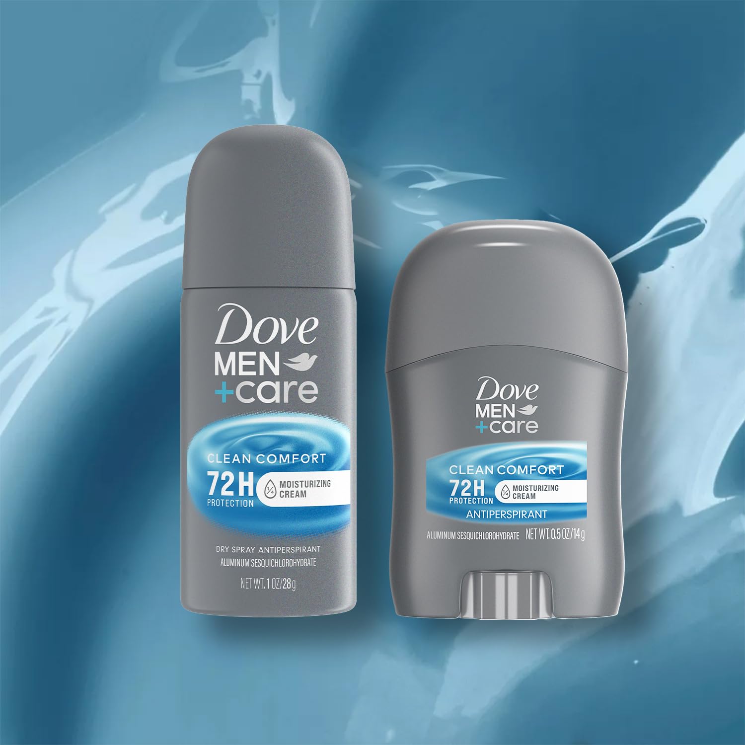 Dove Men+Care Clean Comfort Travel Antiperspirant Set – 72H Protection (4 Piece)