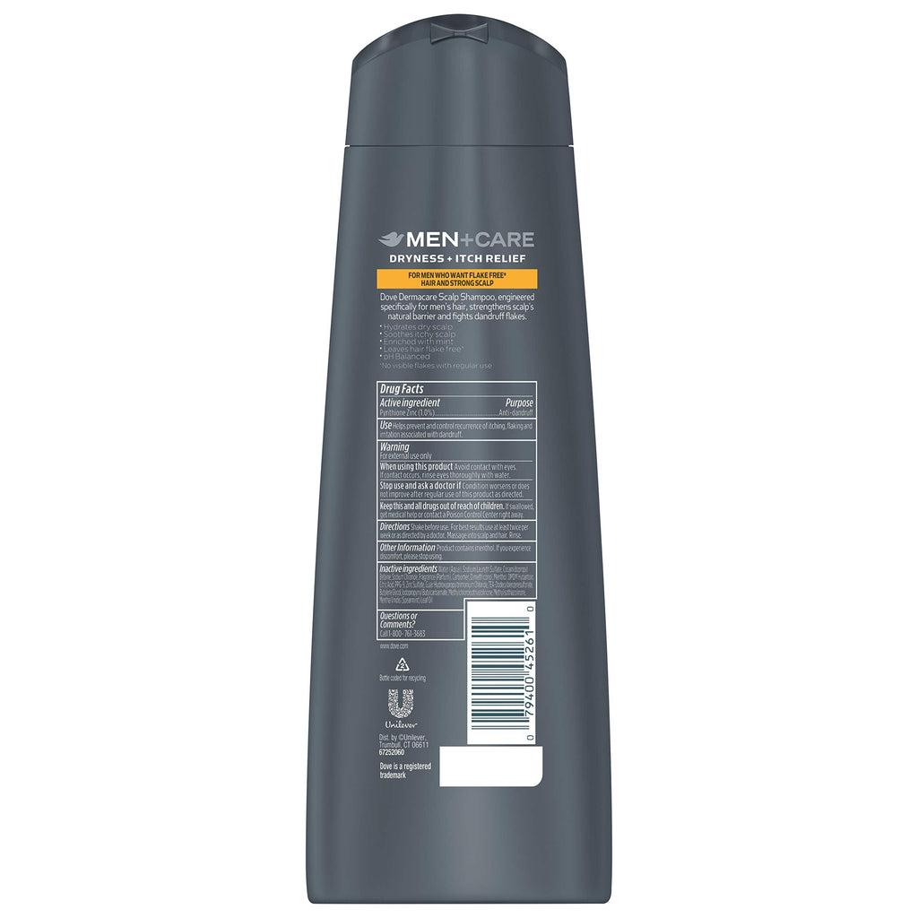 Dove Men+Care Dermacare Scalp 2-in-1 Anti-Dandruff Shampoo + Conditioner — Dryness & Itch Relief, Pack of 2 (12 oz / 355 mL each)