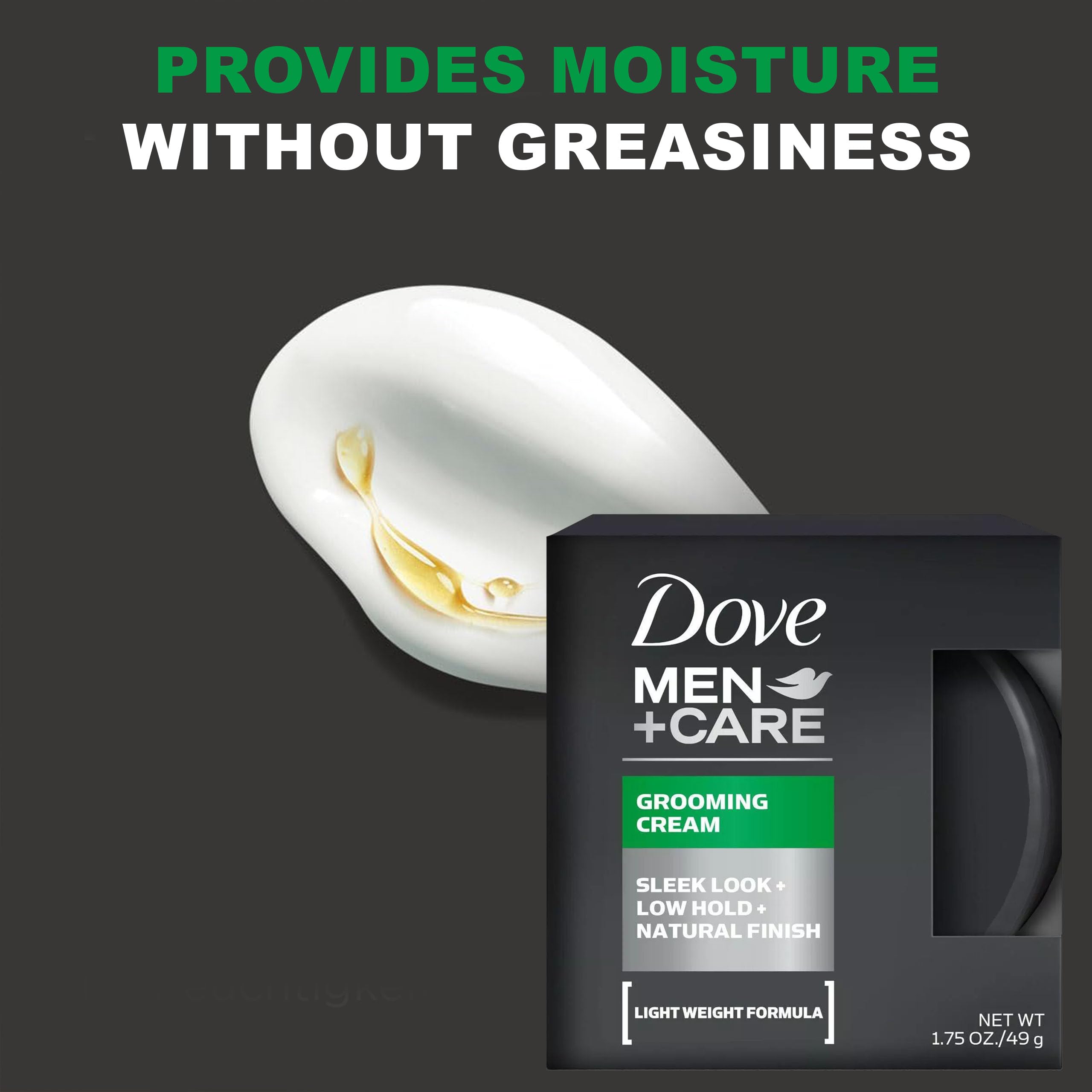 Dove Men+Care Grooming Cream 3-Pack – Lightweight, Low-Hold Styling for Natural Texture