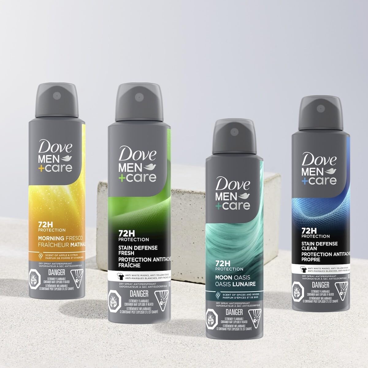 Dove Men+Care Moon Oasis Dry Spray Antiperspirant – 72H Protection with Plant-Based Moisturizer | 3.8 oz