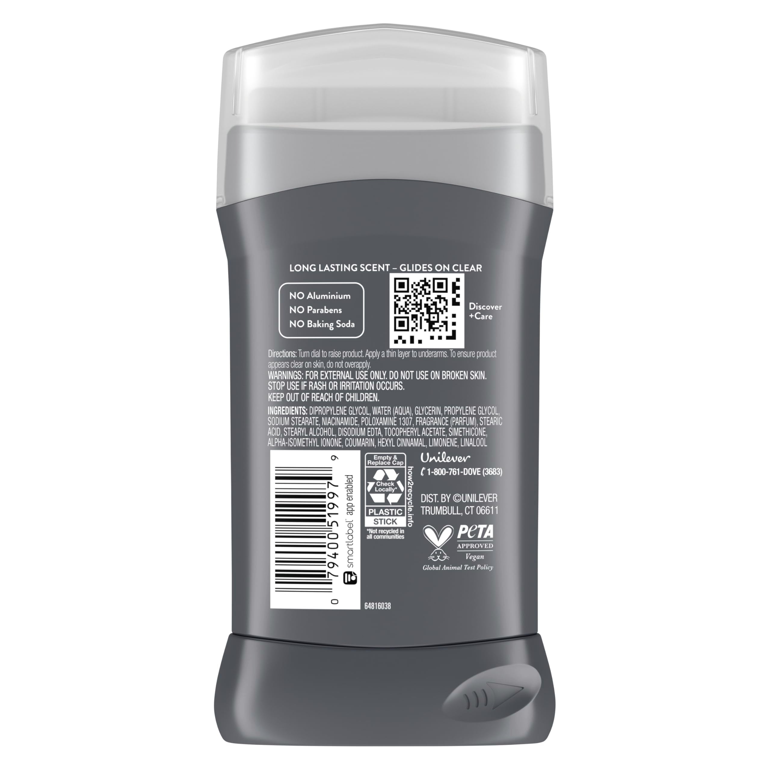 DOVE MEN+CARE Aluminum Free Rustic Sandalwood Deodorant – 3 oz (3 Pack) for Men