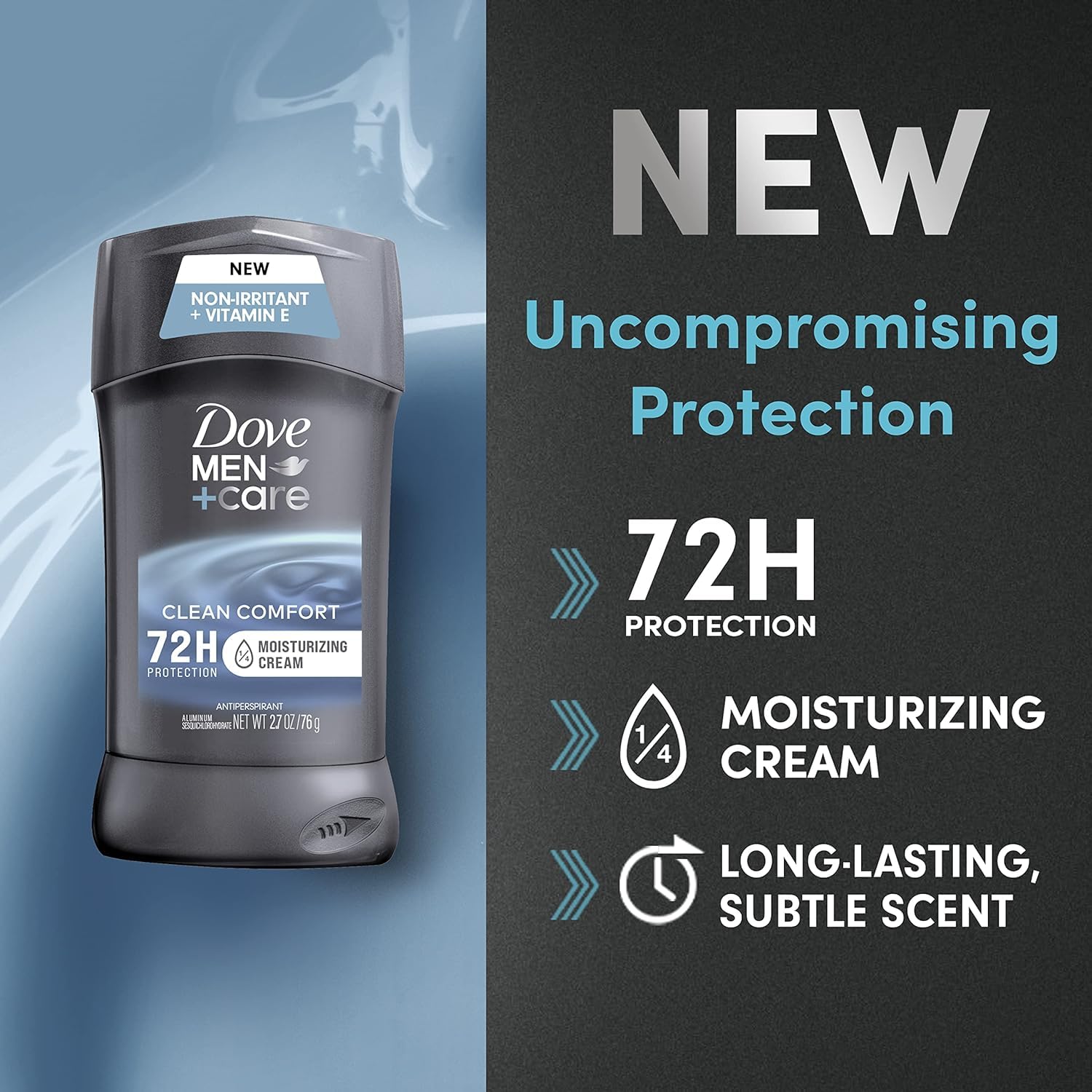 Dove Men+Care Clean Comfort Antiperspirant Deodorant – 48-Hour Sweat & Odor Protection (3 x 2.7 oz)