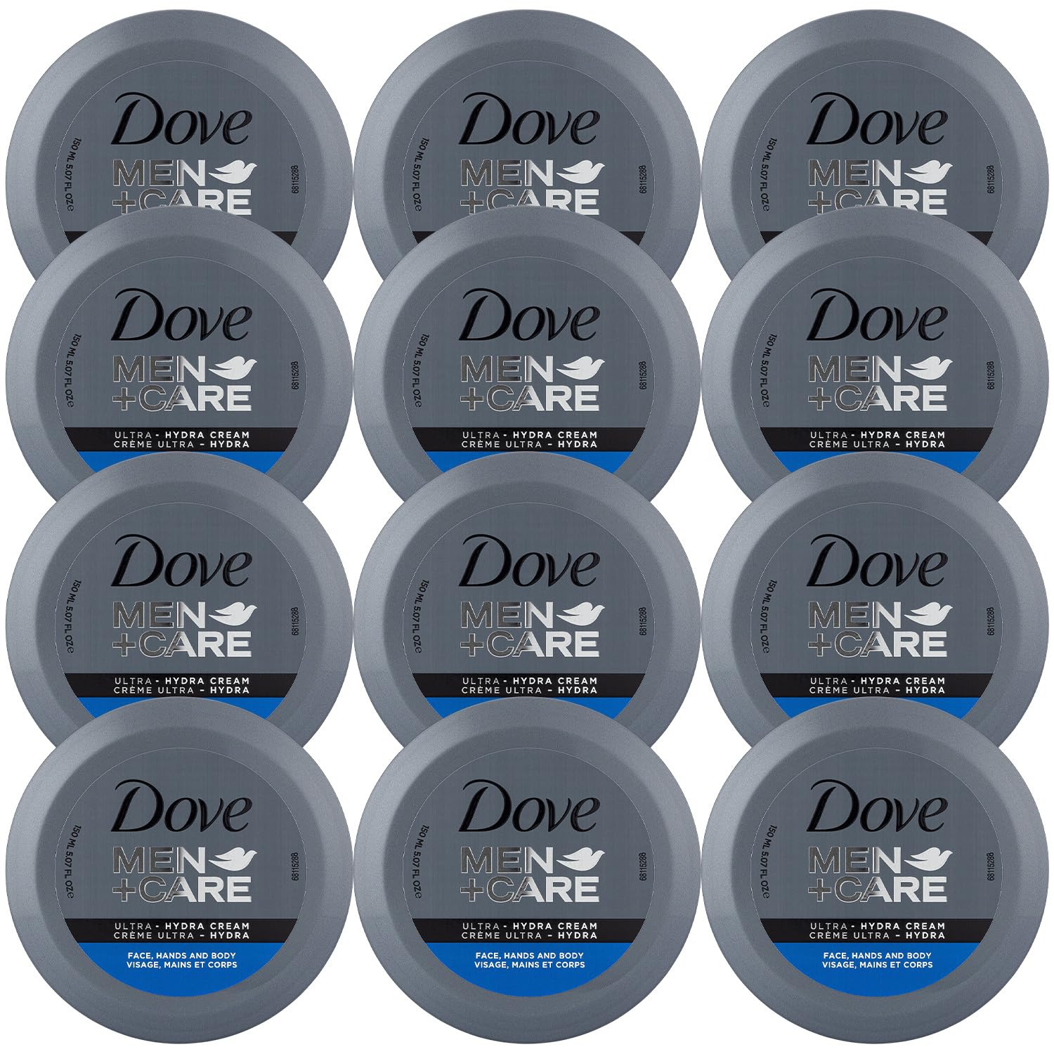 Dove Men+Care Ultra Hydra Cream – 3-in-1 Moisturizer for Men, All Skin Types, Pack of 12