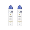 Dove Original 48h Antiperspirant Spray – 2 Pack, 250ml Each, 0% Alcohol
