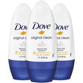 Dove Aluminum-Free Deodorant for Women, Original Clean Roll-On – 3-Pack with 24H Odor Protection