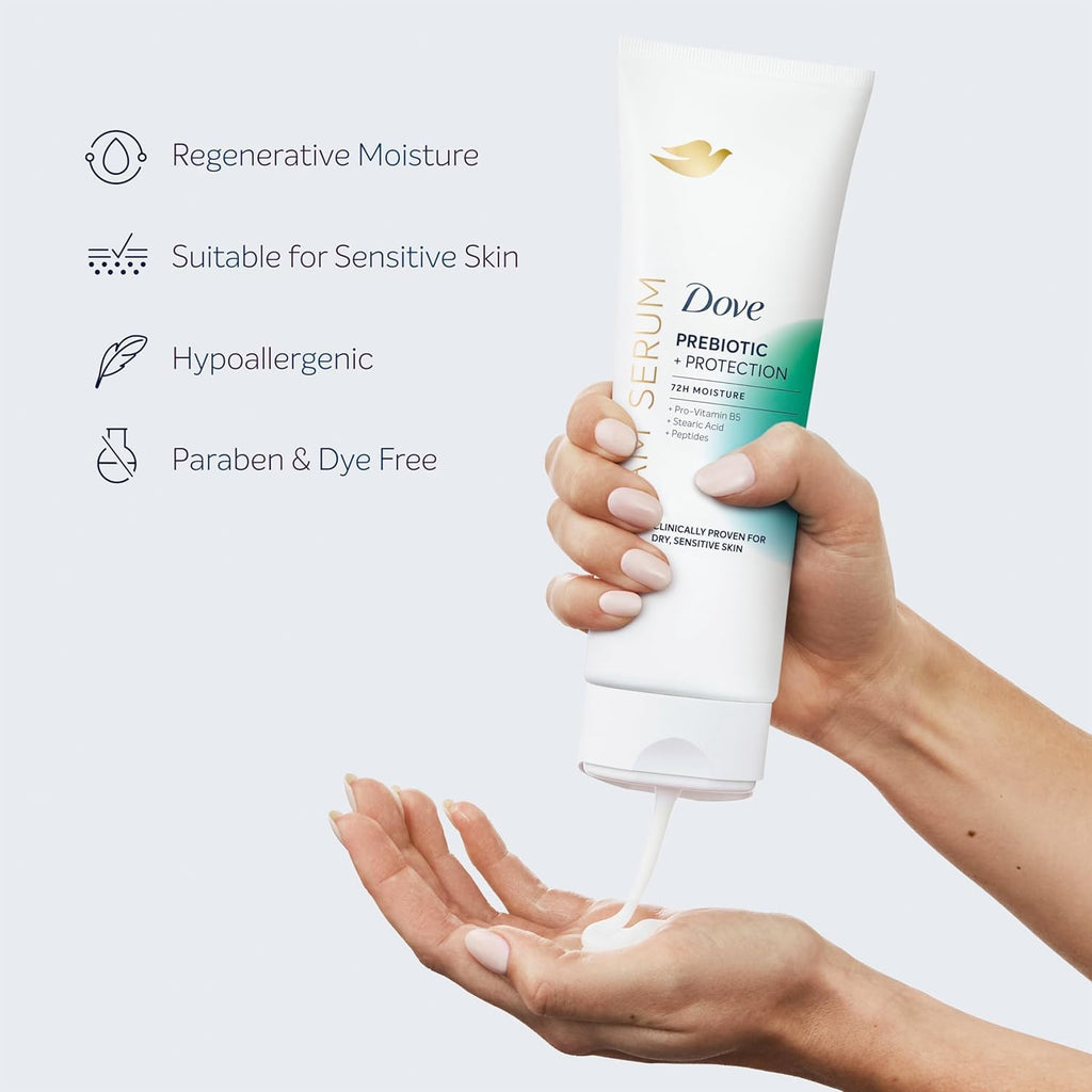 Dove Prebiotic + Protection Cream Serum for Dry, Sensitive Skin – 8 oz