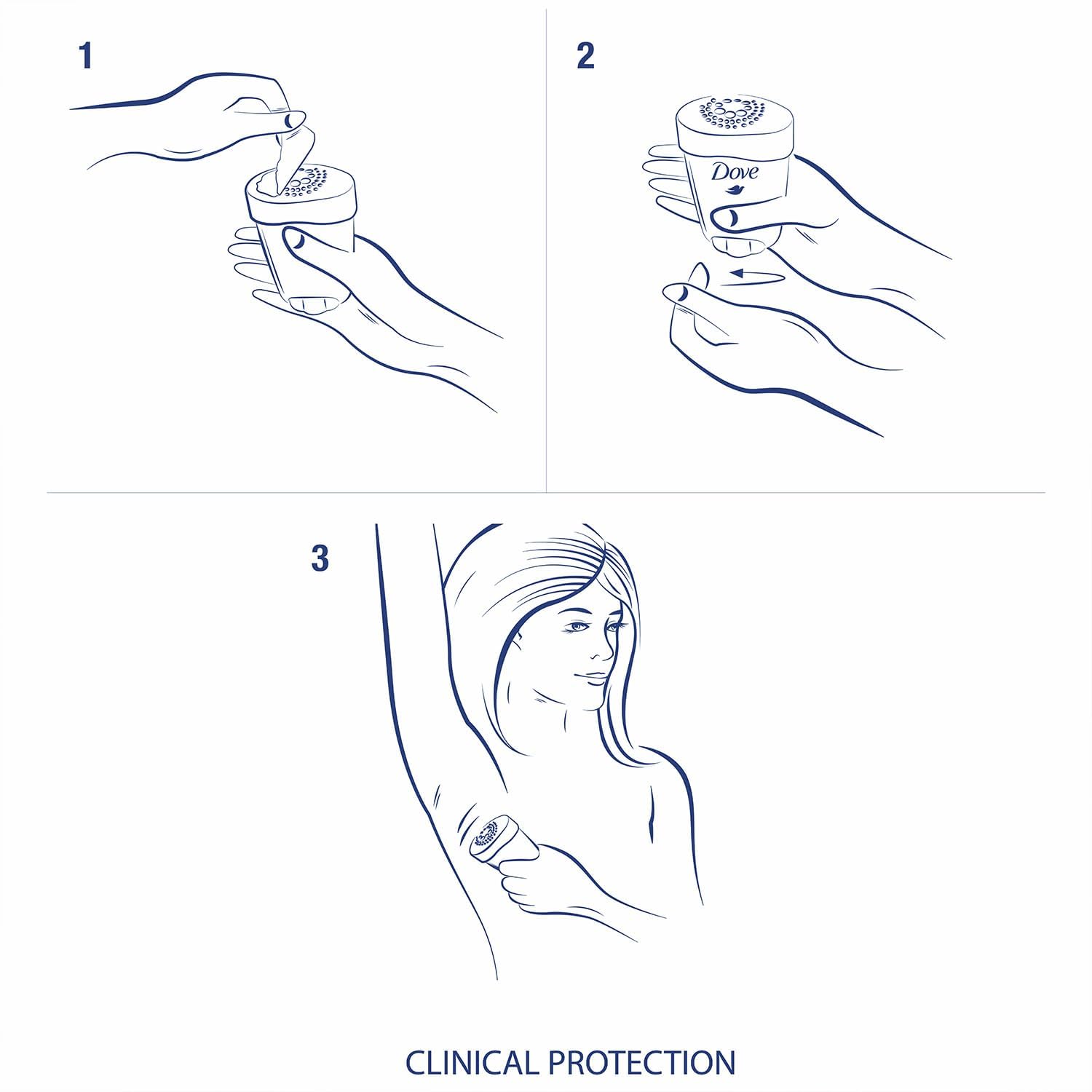 Dove Clinical Protection Antiperspirant for Women – Original Clean 4-Pack