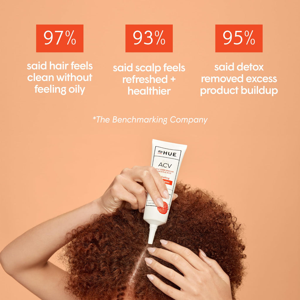 dpHUE ACV Exfoliating Scalp Detox – 4 oz | Reduce Shedding & Promote Healthy Hair Growth | Salicylic Acid & Niacinamide | Fragrance-Free, Vegan, Color Safe