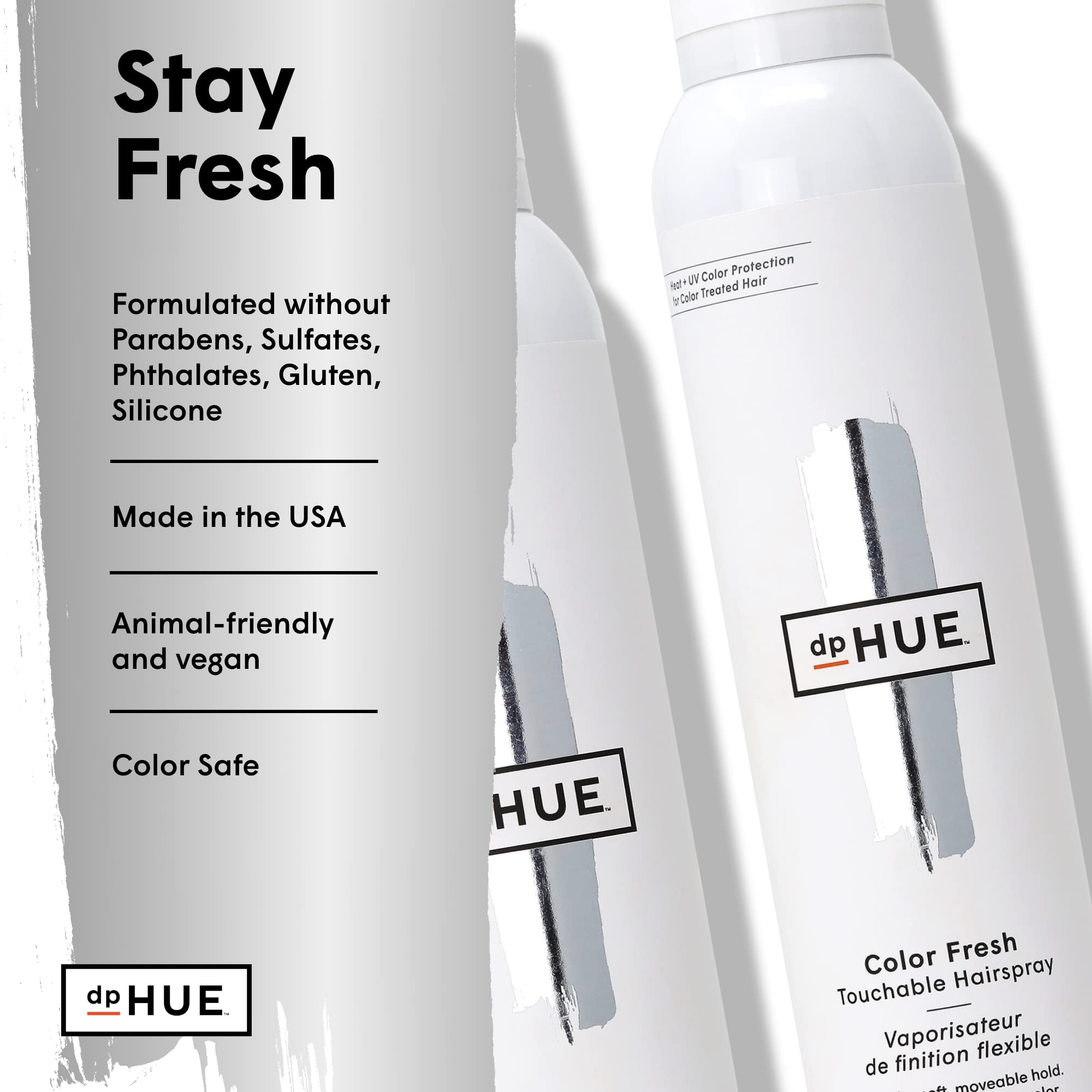 dpHUE Color Fresh Touchable Hairspray – Soft Hold, Color Safe, Heat + Humidity Protection