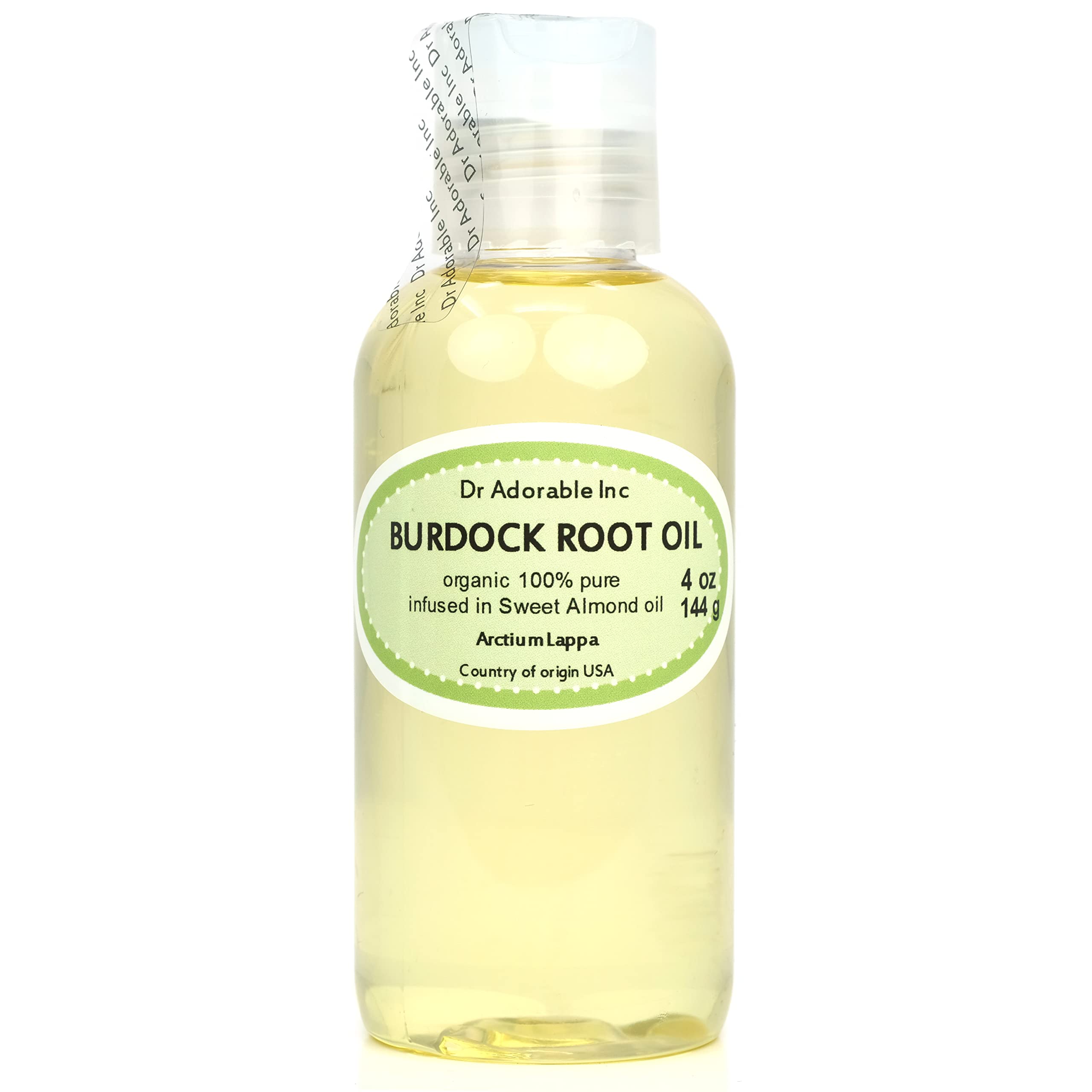Dr Adorable Burdock Root Oil 4 oz – Pure Organic Infused Oil for Skin, Hair & Nails