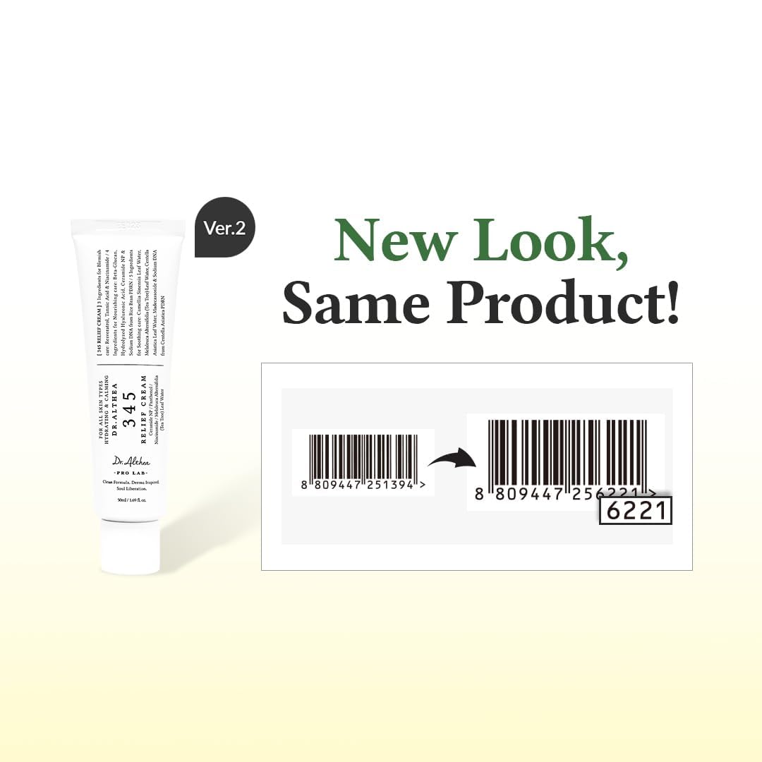 Dr.Althea 345 Relief Cream | Blemish Care & Moisturizing Relief (Vegan, 2x1.69 fl oz)