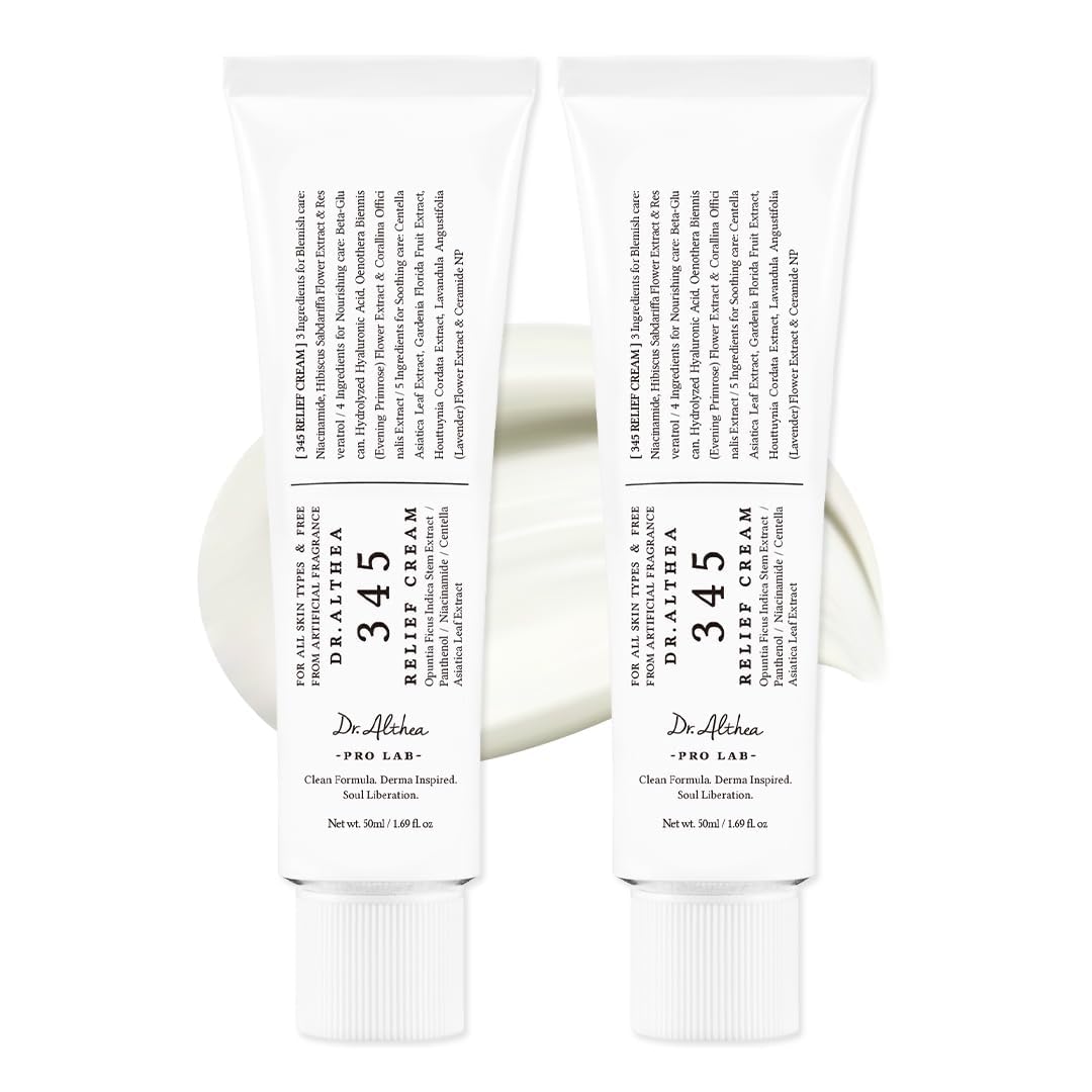 Dr.Althea 345 Relief Cream | Blemish Care & Moisturizing Relief (Vegan, 2x1.69 fl oz)