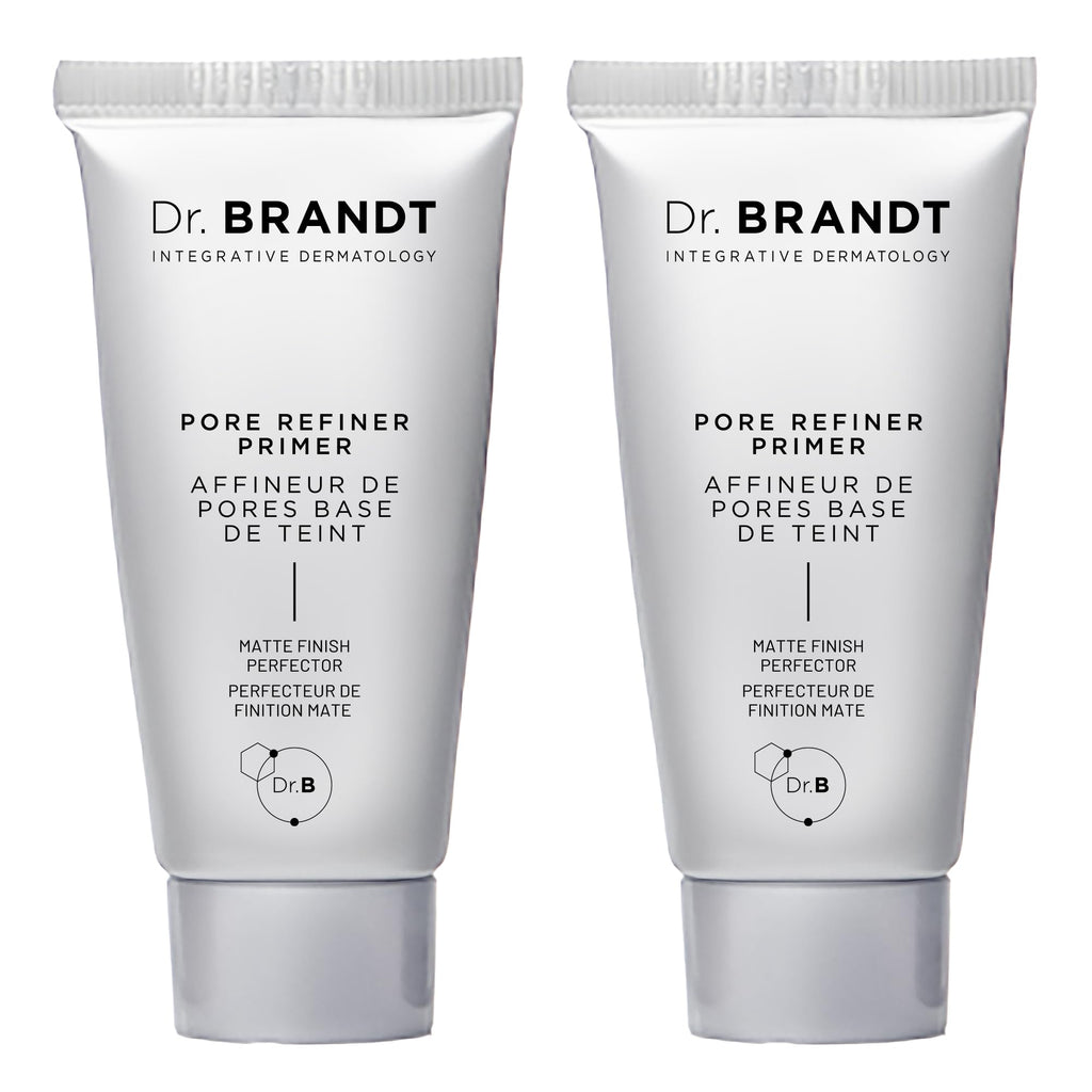 Dr. Brandt Pores No More Pore Refiner Primer – Instantly Minimize Pores, Absorb Oil, Matte Finish | 0.5 oz x2