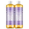 Dr. Bronner's Lavender Pure-Castile Liquid Soap (16 oz, 2-Pack) – 18-in-1 Uses, Regenerative Organic Oils, Vegan