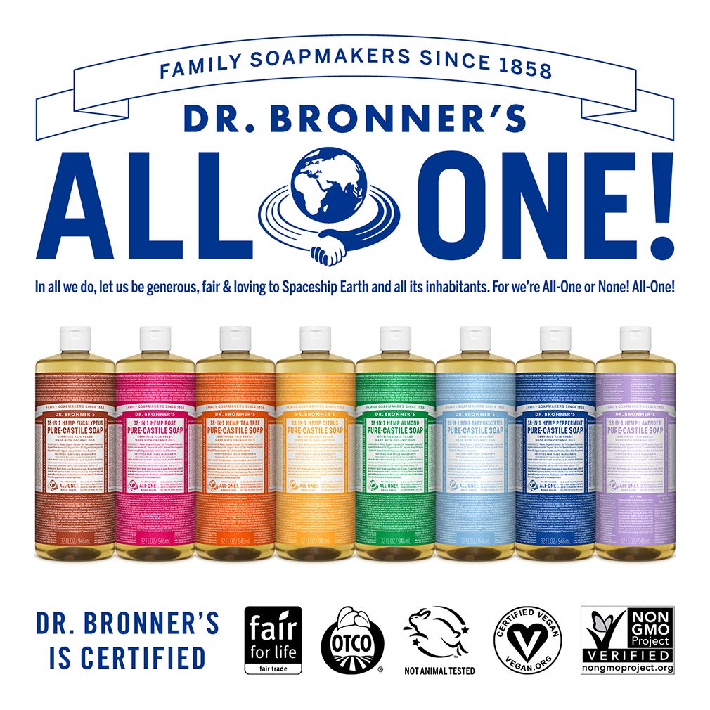 Dr. Bronner's Pure-Castile Lavender Bundle – 32oz + 2oz Travel Bottle
