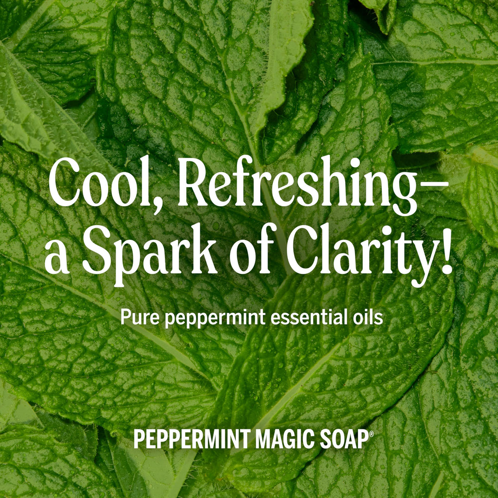 Dr. Bronner's Pure-Castile Peppermint Liquid Soap – 64 oz | Regenerative Organic Oils, Multi-Purpose & Vegan