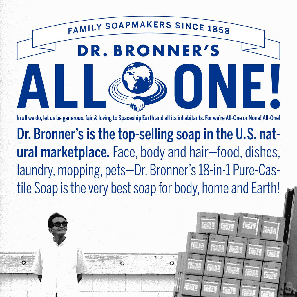 Dr. Bronner's Lavender Pure-Castile Soap Refill (32 oz x 2) – Regenerative Organic Oils, Concentrated, Vegan, Non-GMO
