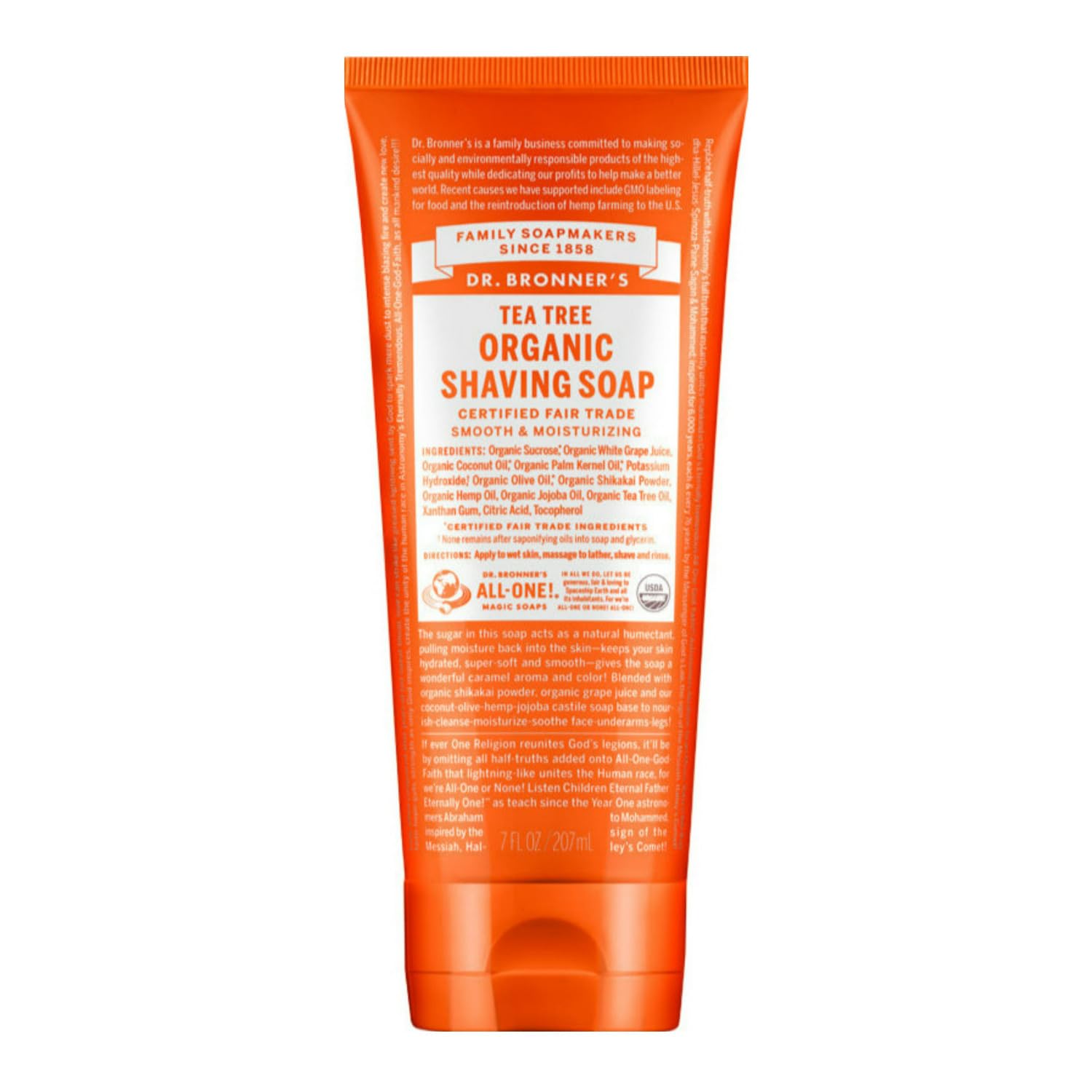 Dr. Bronner's Tea Tree Organic Shave Gel – 7 Oz