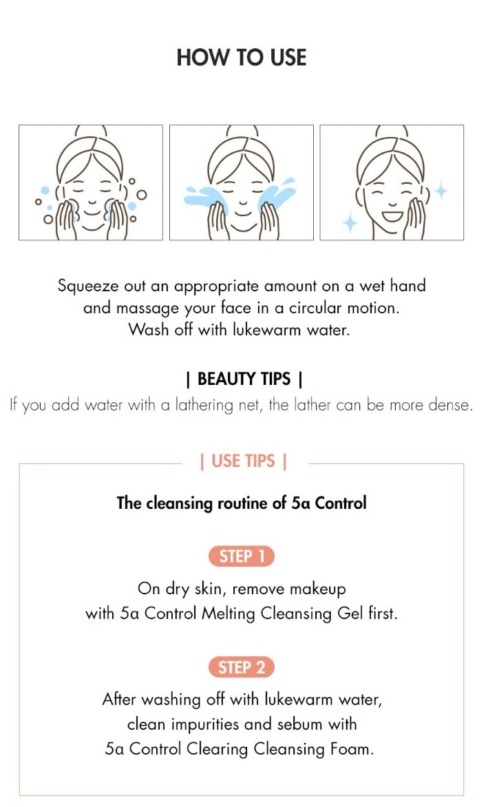 Dr.Ceuracle 5α Control Clearing Cleansing Foam | Deep Cleansing for Oily Skin