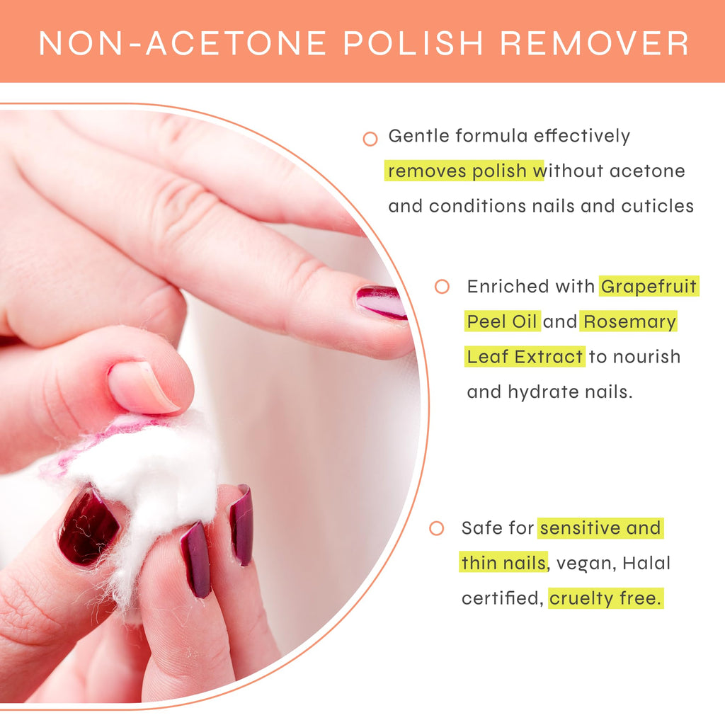 Dr. Dana Beauty Non-Acetone Nail Polish Remover – Gentle Hydration & Light Citrus Scent