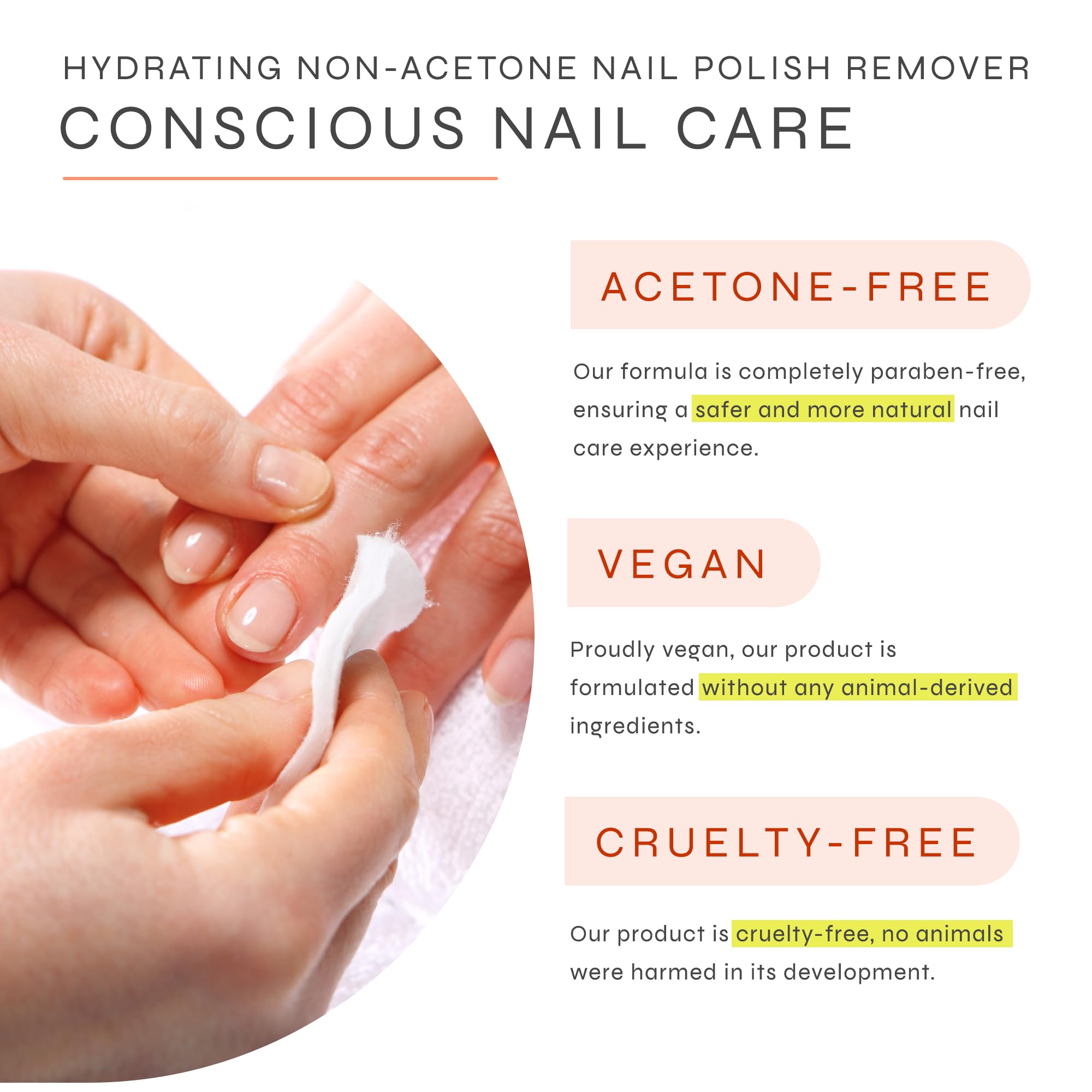 Dr. Dana Beauty Non-Acetone Nail Polish Remover – Gentle Hydration & Light Citrus Scent