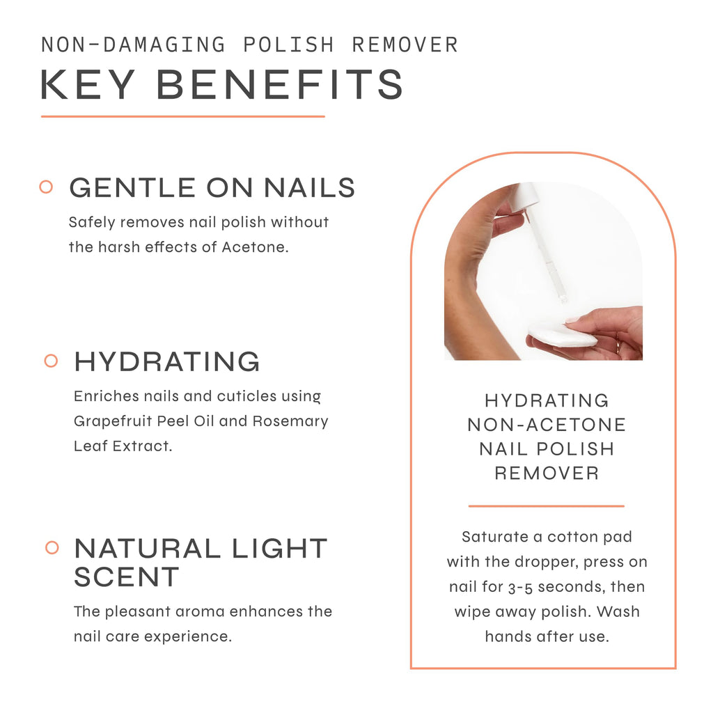 Dr. Dana Beauty Non-Acetone Nail Polish Remover – Gentle Hydration & Light Citrus Scent