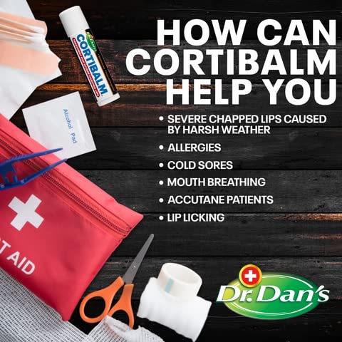 Dr. Dan's Cortibalm - 2 Pack | Healing Lip Balm for Severely Chapped Lips